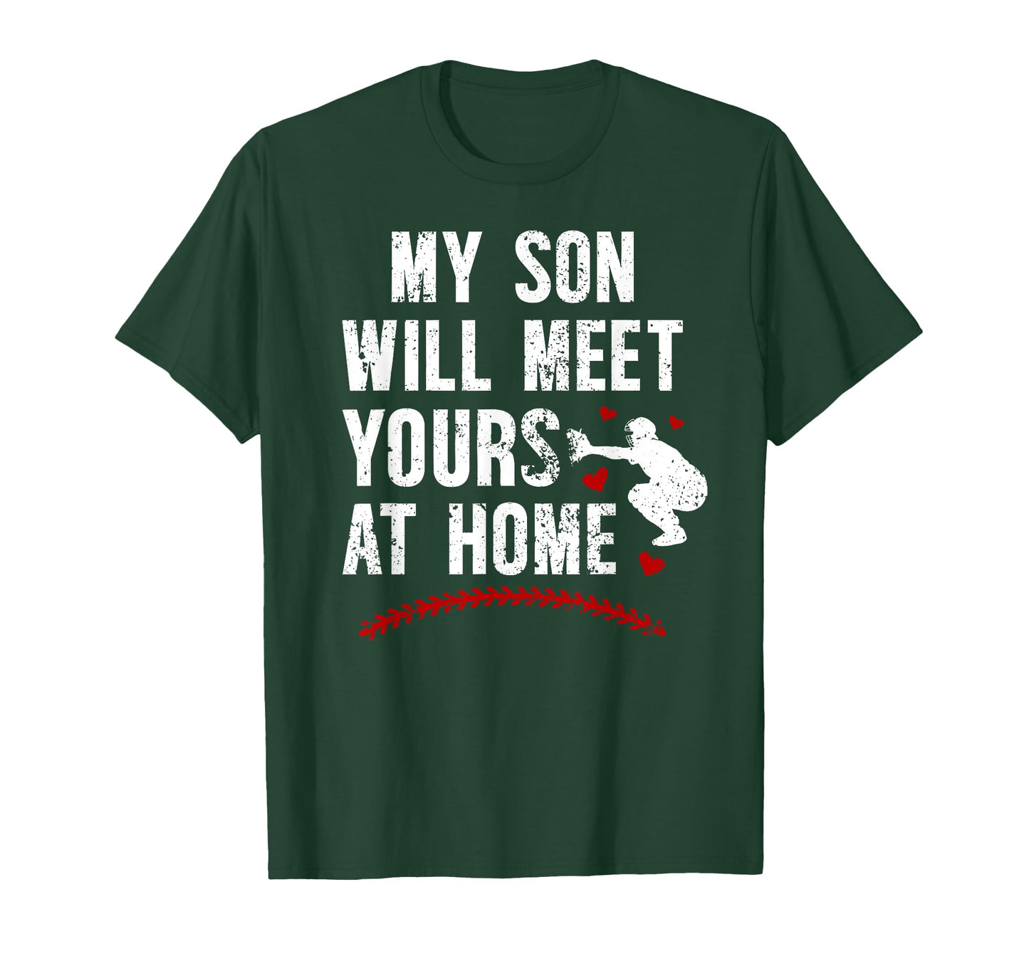 at Home Baseball Catcher Mom of A Baseball Catcher Mother T-Shirt