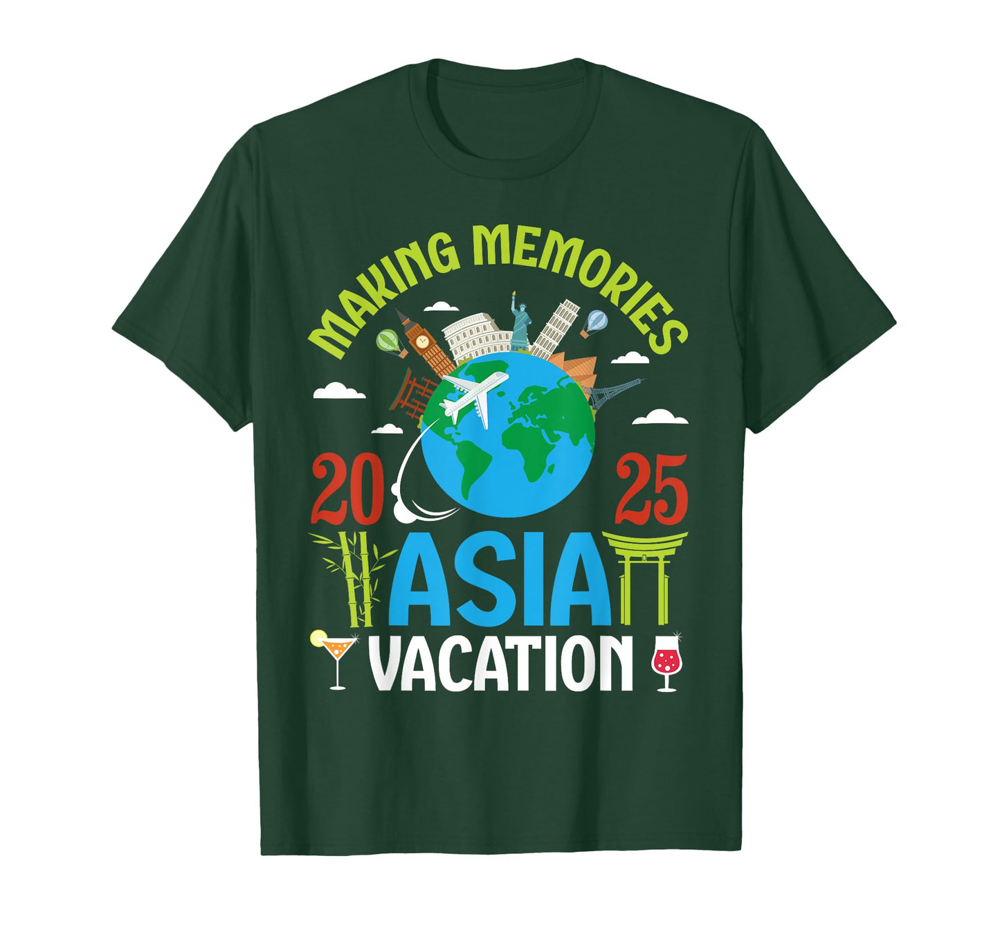 Making Memories In Asia Vacation 2025 Travel Couple Family T-Shirt