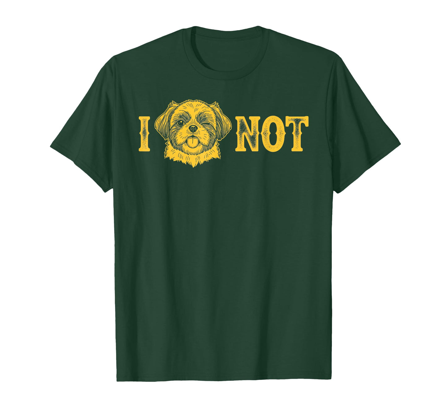 Cute Shih Tzu Not a Morning Dog Vintage Graphic Tee Men T-Shirt