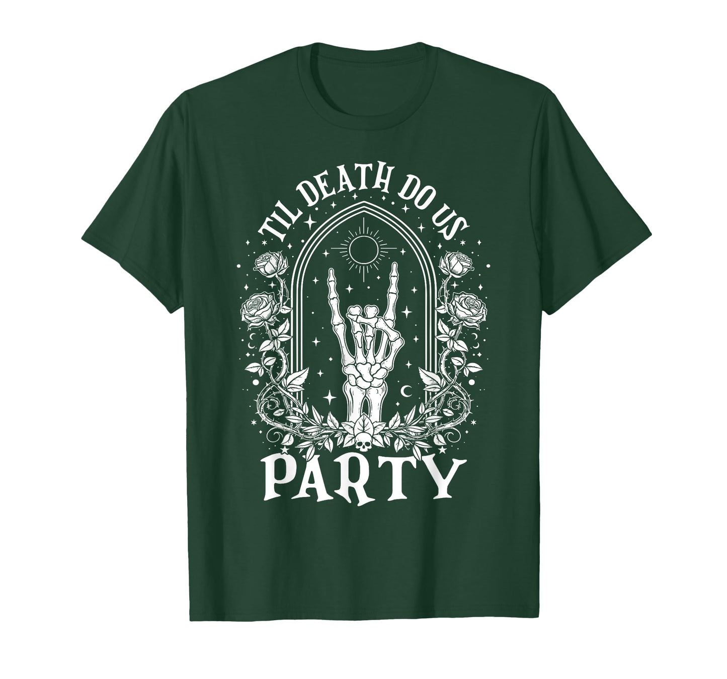 Til Death Do Us Party Retro Halloween Bachelorette Matching T-Shirt