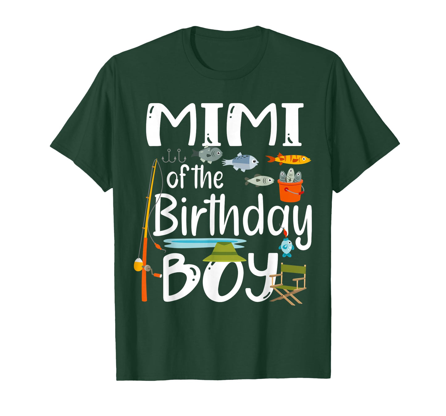 Fishing Birthday Boy Party Look with Rod Fish Hooks for Mimi T-Shirt
