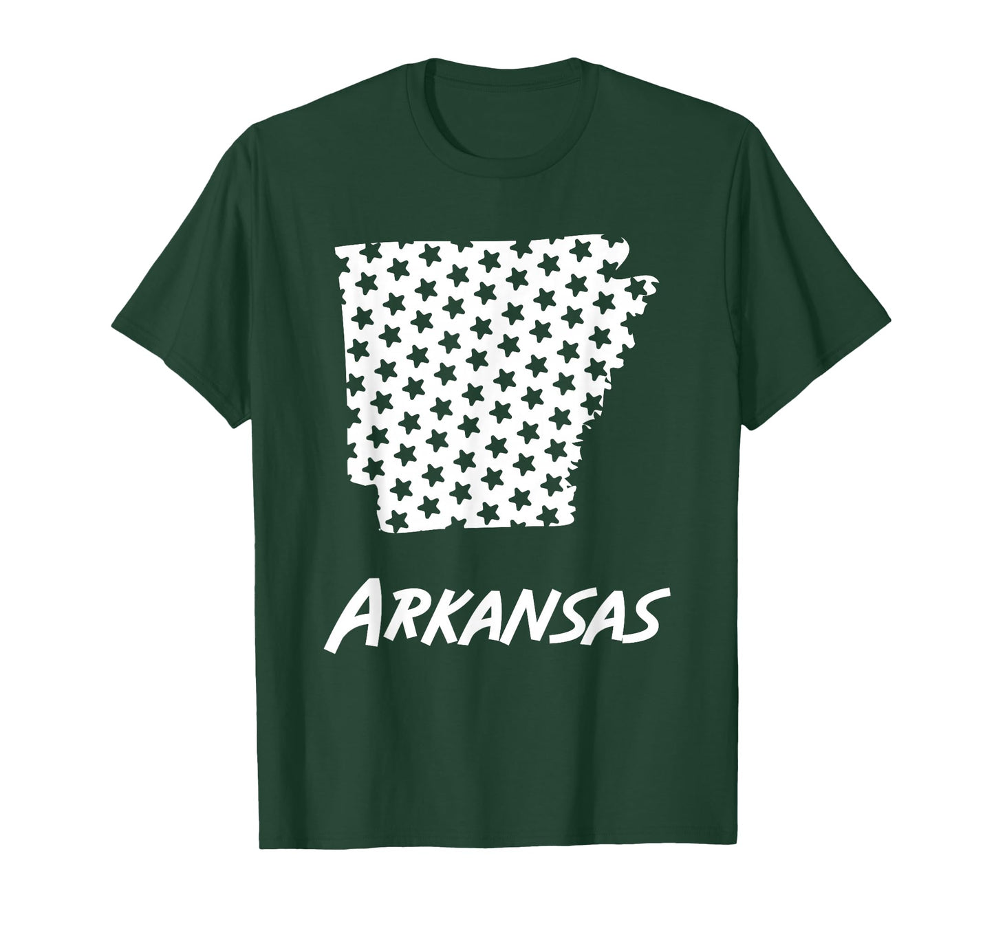 Arkansas USA State Outline Stars Vintage Retro Design T-Shirt