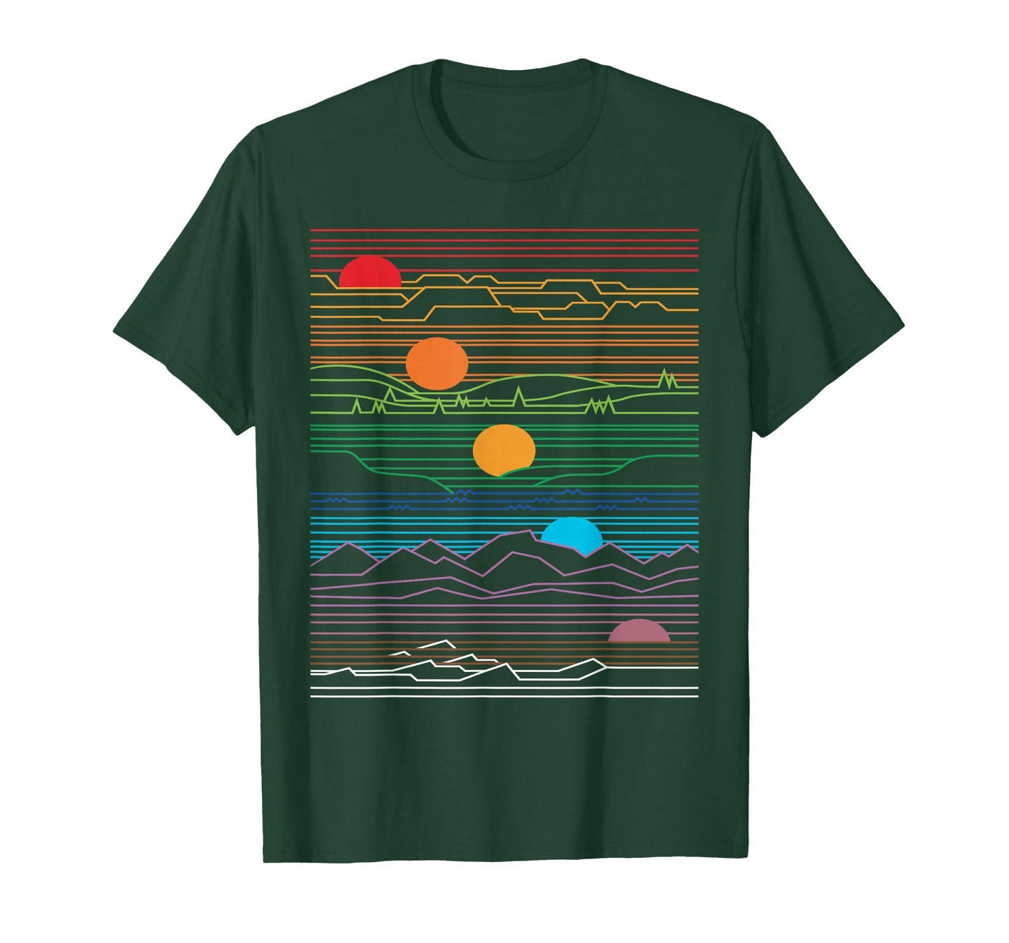 EDM Techno Sun Moon Design Dance Rave Music Festival T-Shirt