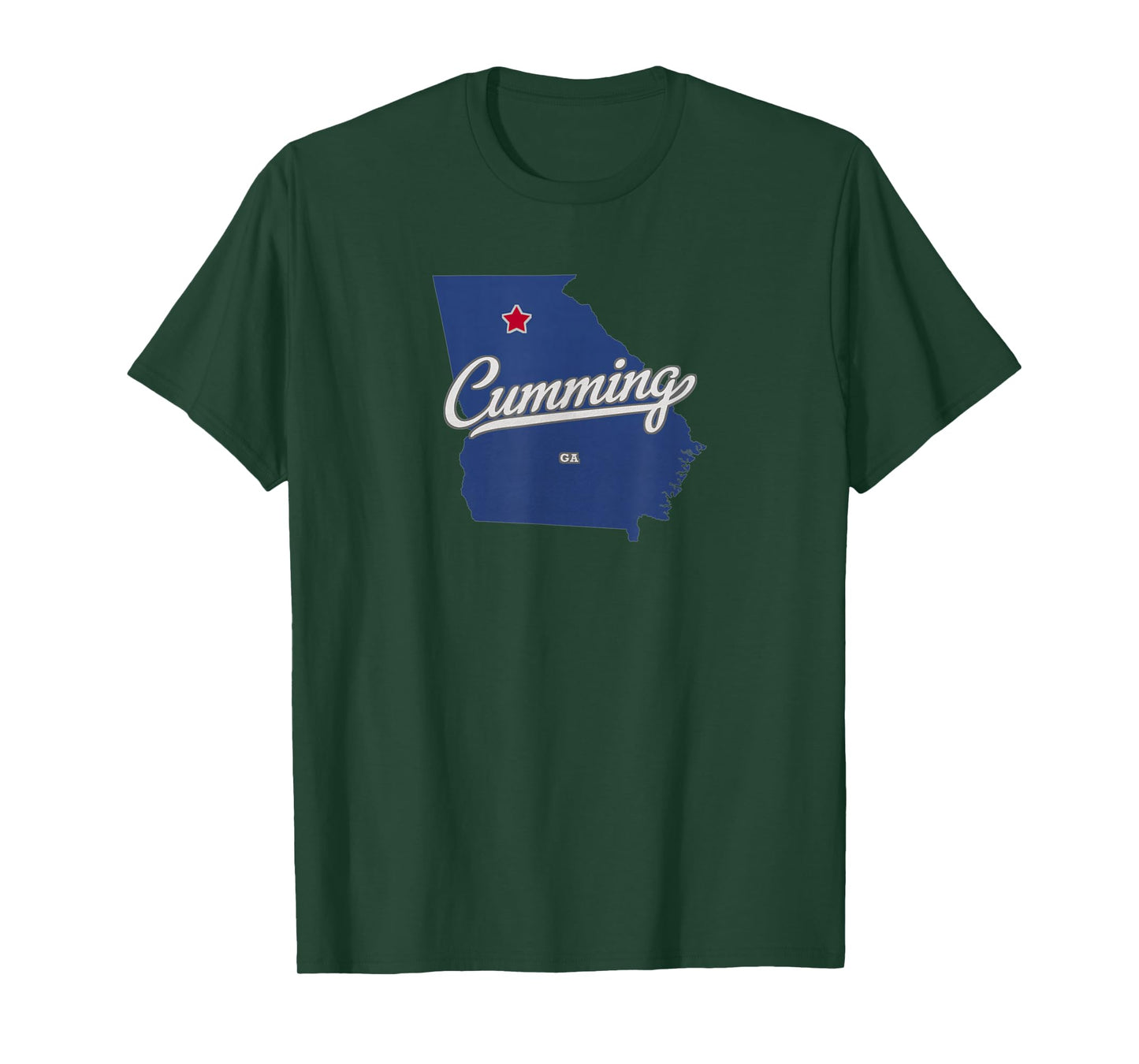 Cumming Georgia GA Map T-Shirt