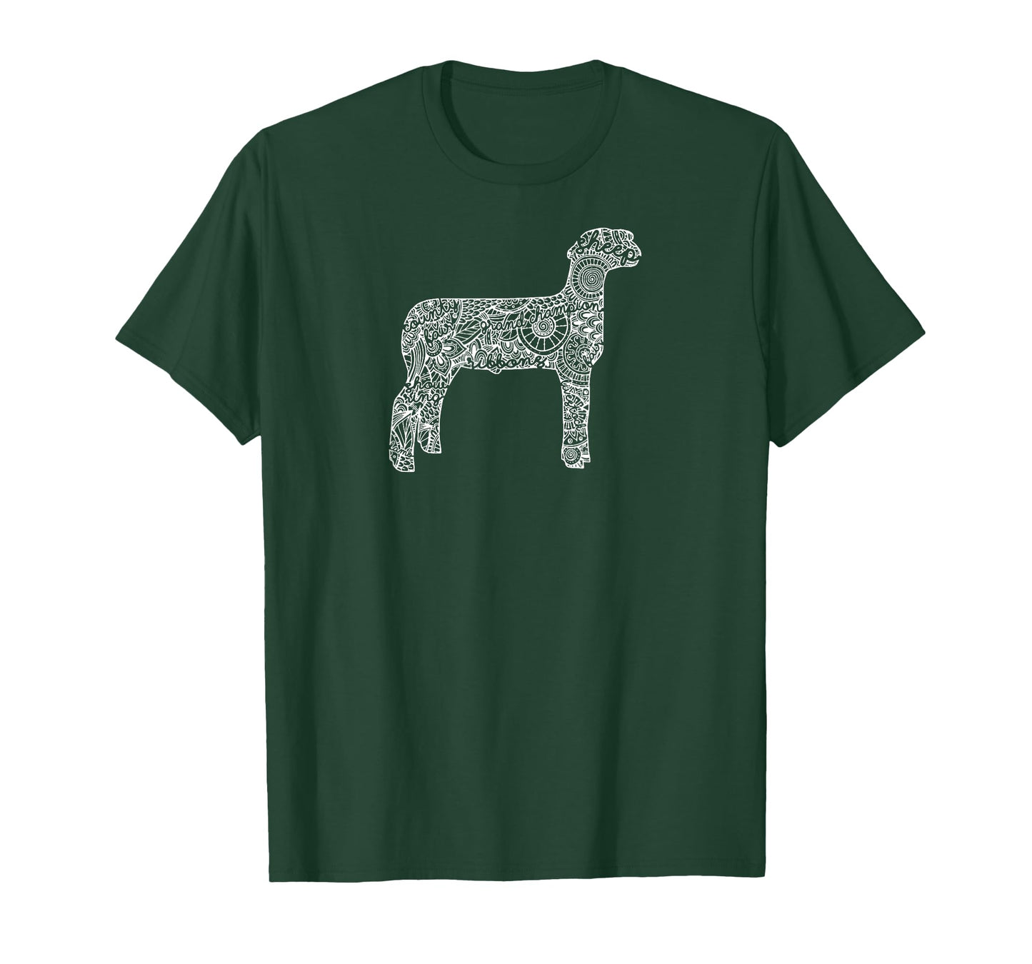 Sheep Livestock Show Mandala T-Shirt - Lamb Ram Stock Show T-Shirt