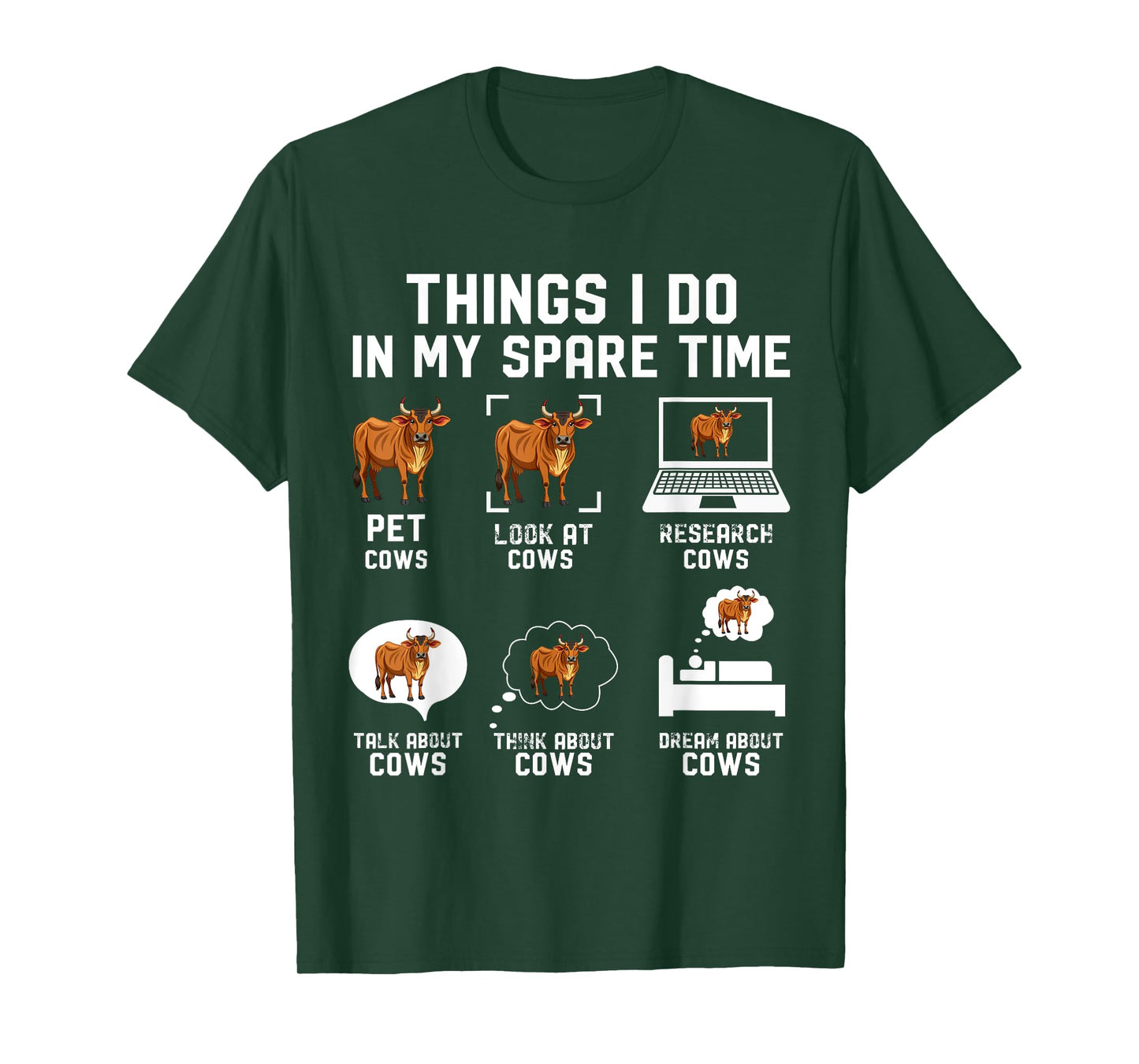 Things I Do In My Spare Time Funny Farmer Humor T-Shirt