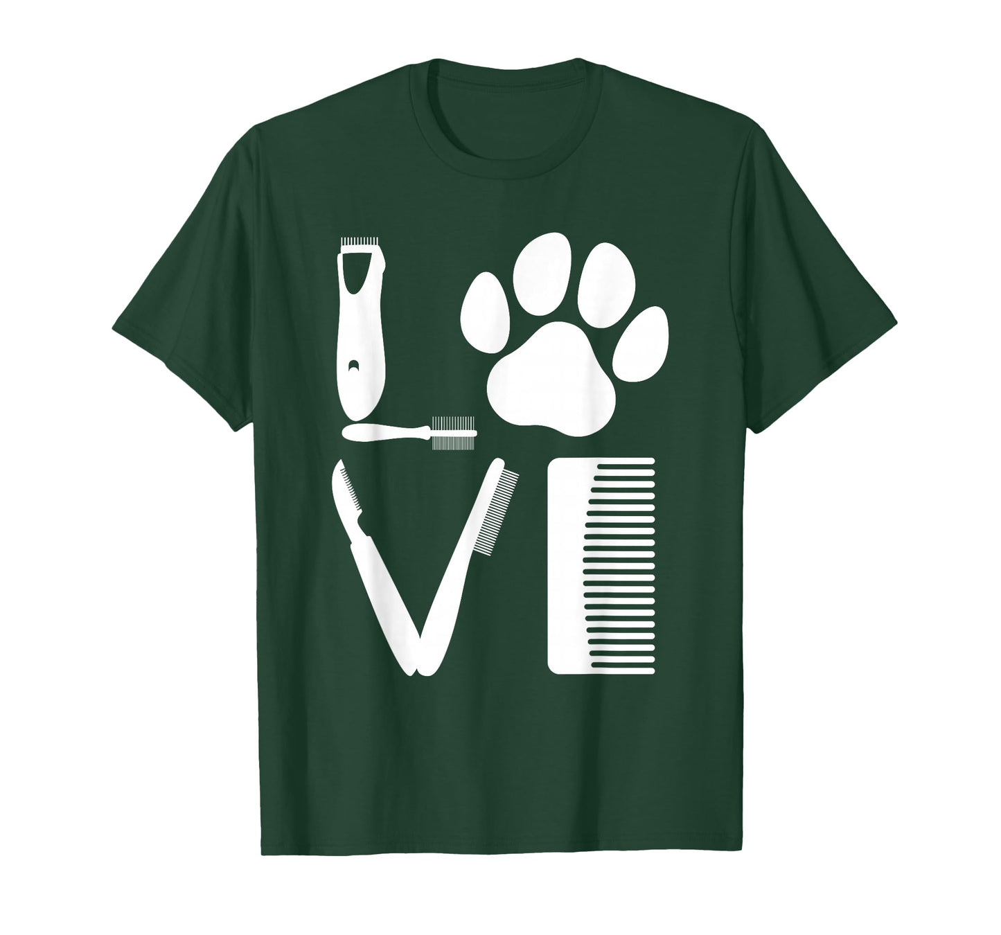 Funny Dog Grooming Art for Men Women Pet Groomer Dog Groomer T-Shirt