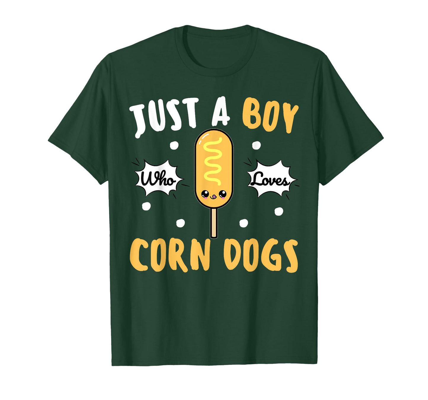 Cute Kawaii Funny Corndog Just a Boy Who Loves Corn Dogs T-Shirt