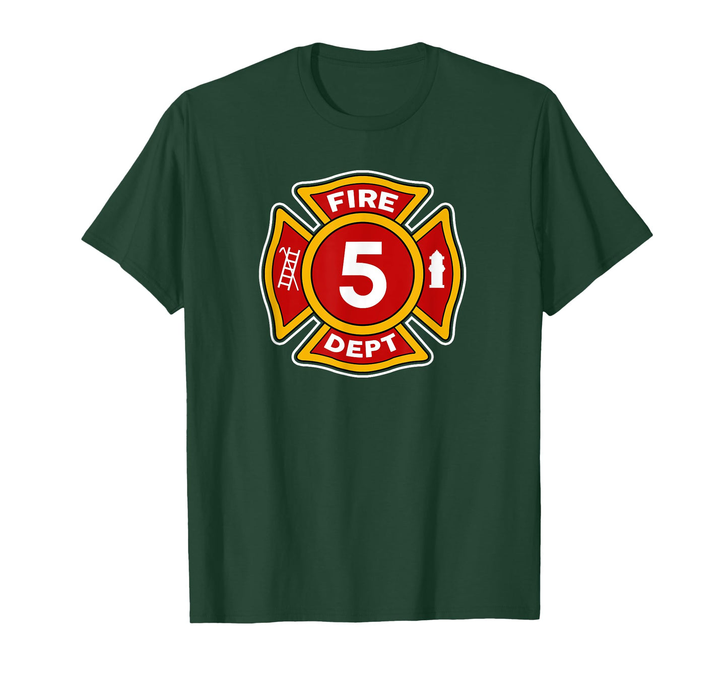 Fire 5 Dept Shirt | Firefighter Hero 5th Birthday Boys Gift
