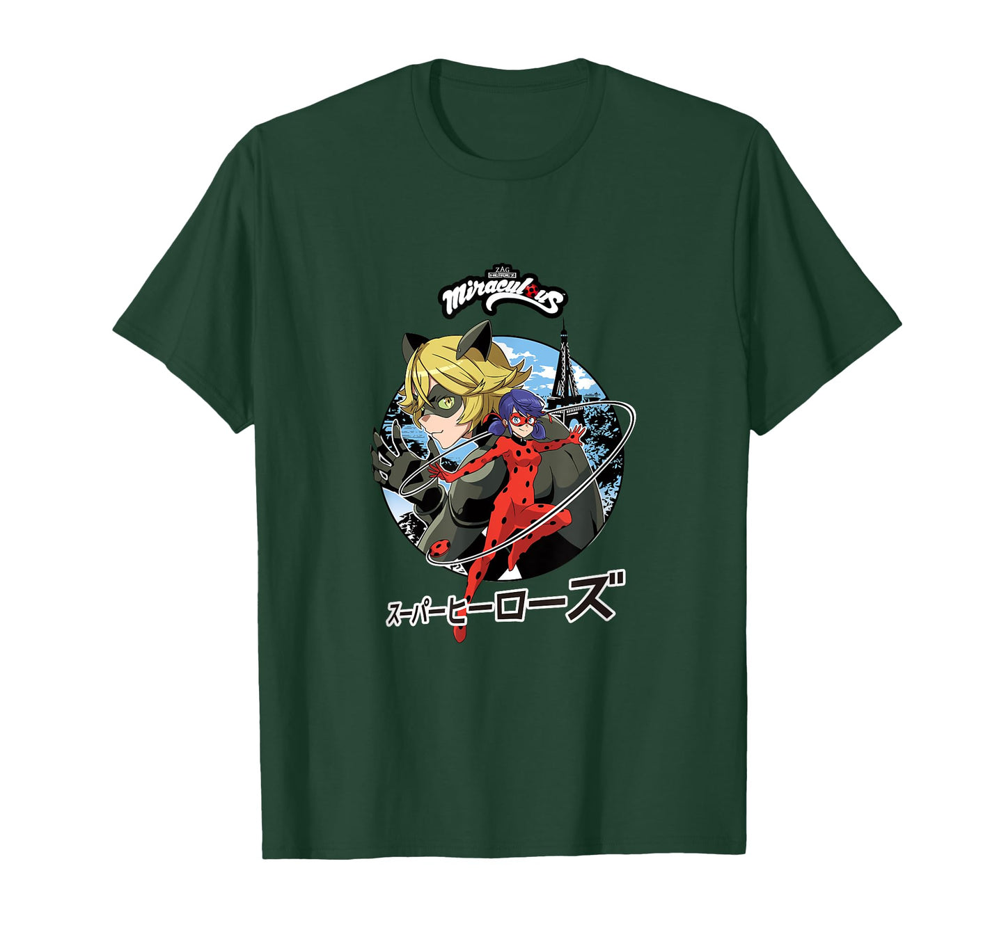 Miraculous Ladybug Cat Noir Manga Super Heroez T-Shirt