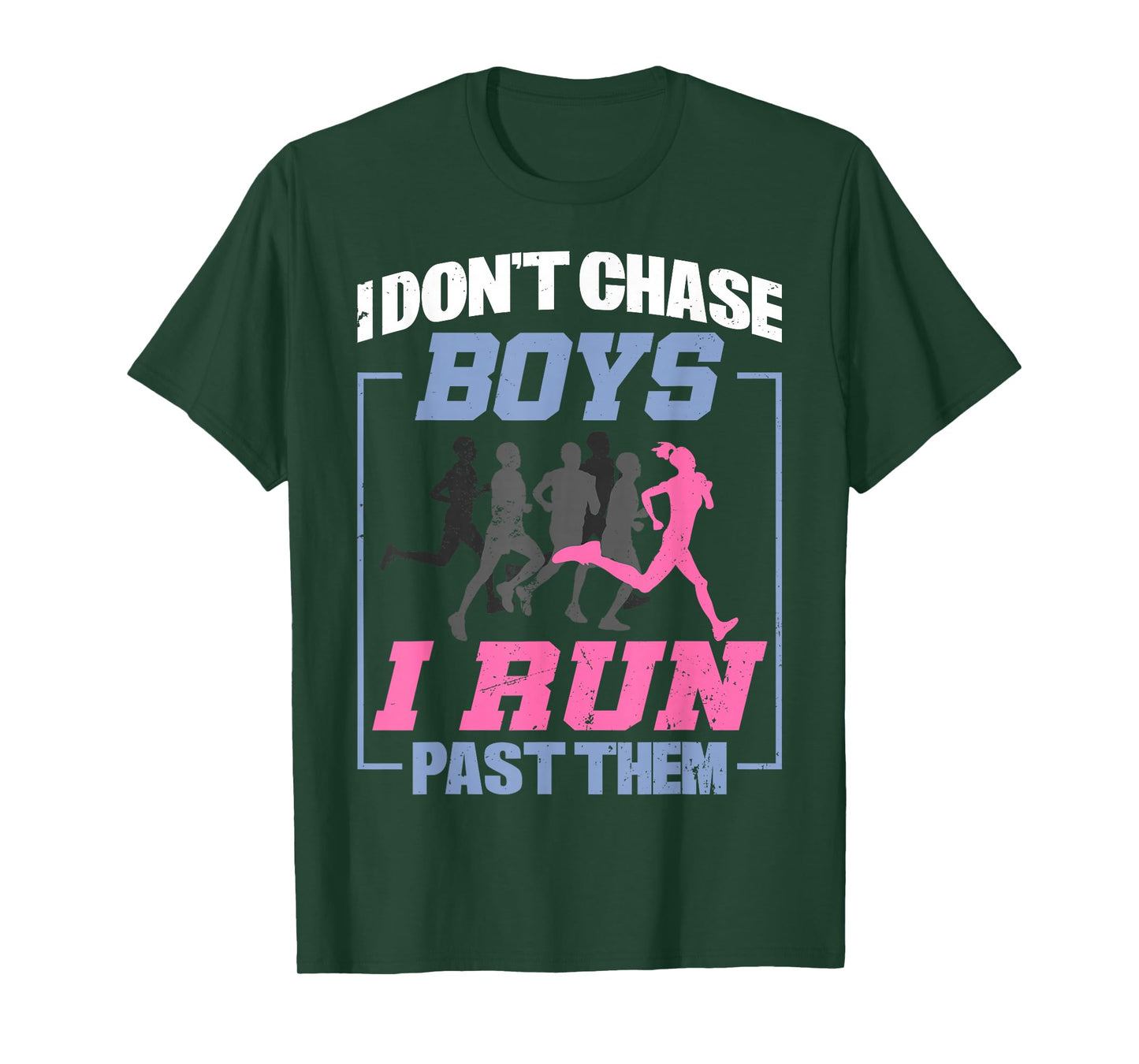 Funny I Dont Chase Boys I Pass Them Shirt Funny Running Gift T-Shirt
