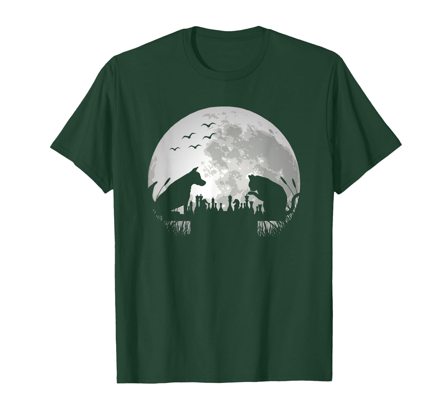 Chess Player | Chess Board Dog Cat | Funny Chess Lover T-Shirt