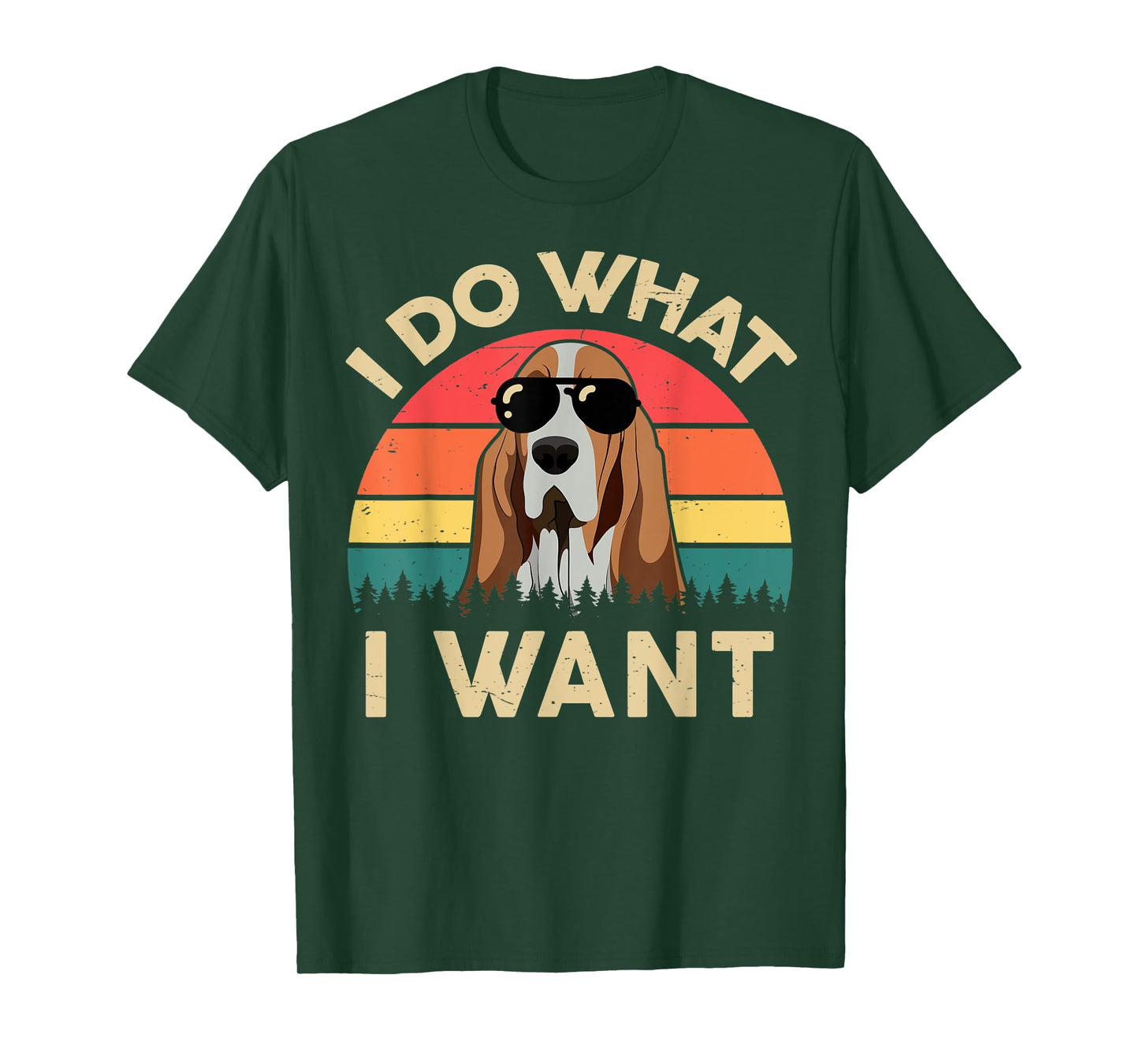Mens Basset Hound Shirts I Do What I Want Funny Basset Hound Dad T-Shirt
