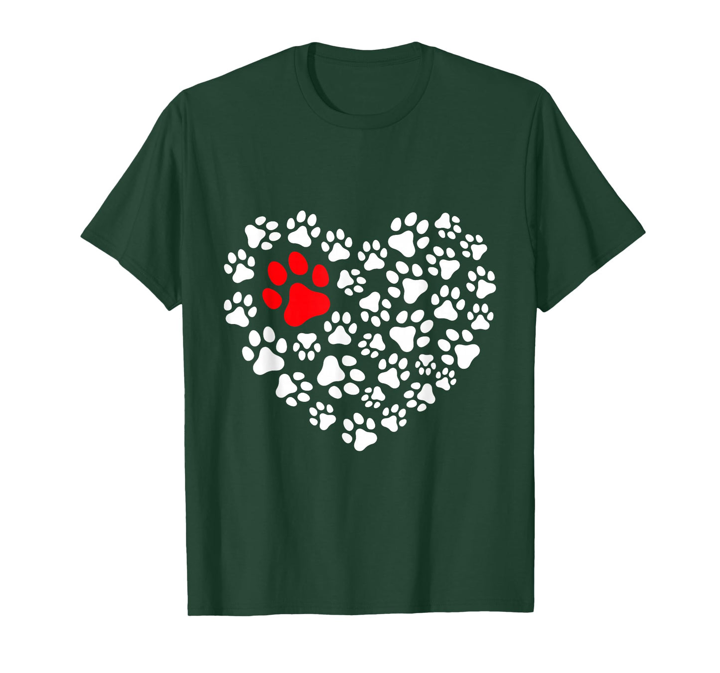 Paw Heart | Dog Paw Love Heart Print T-Shirt