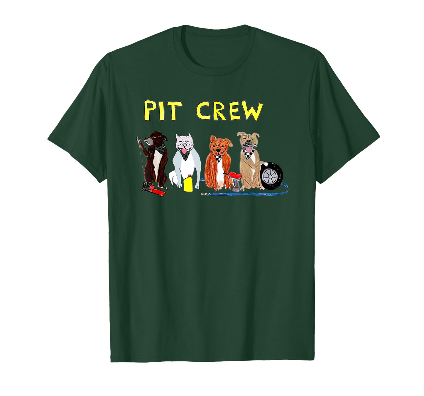 Pit Crew Dogs Funny For Men Women T-Shirt