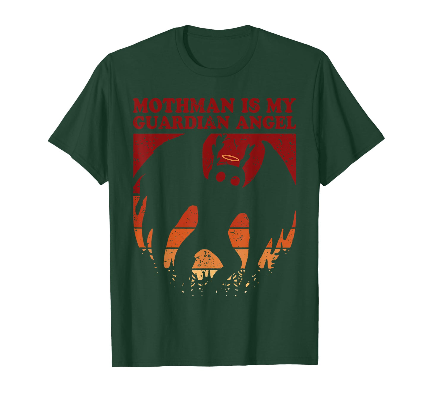 Mothman Is My Guardian Angel Funny Cryptid Paranormal Fun T-Shirt