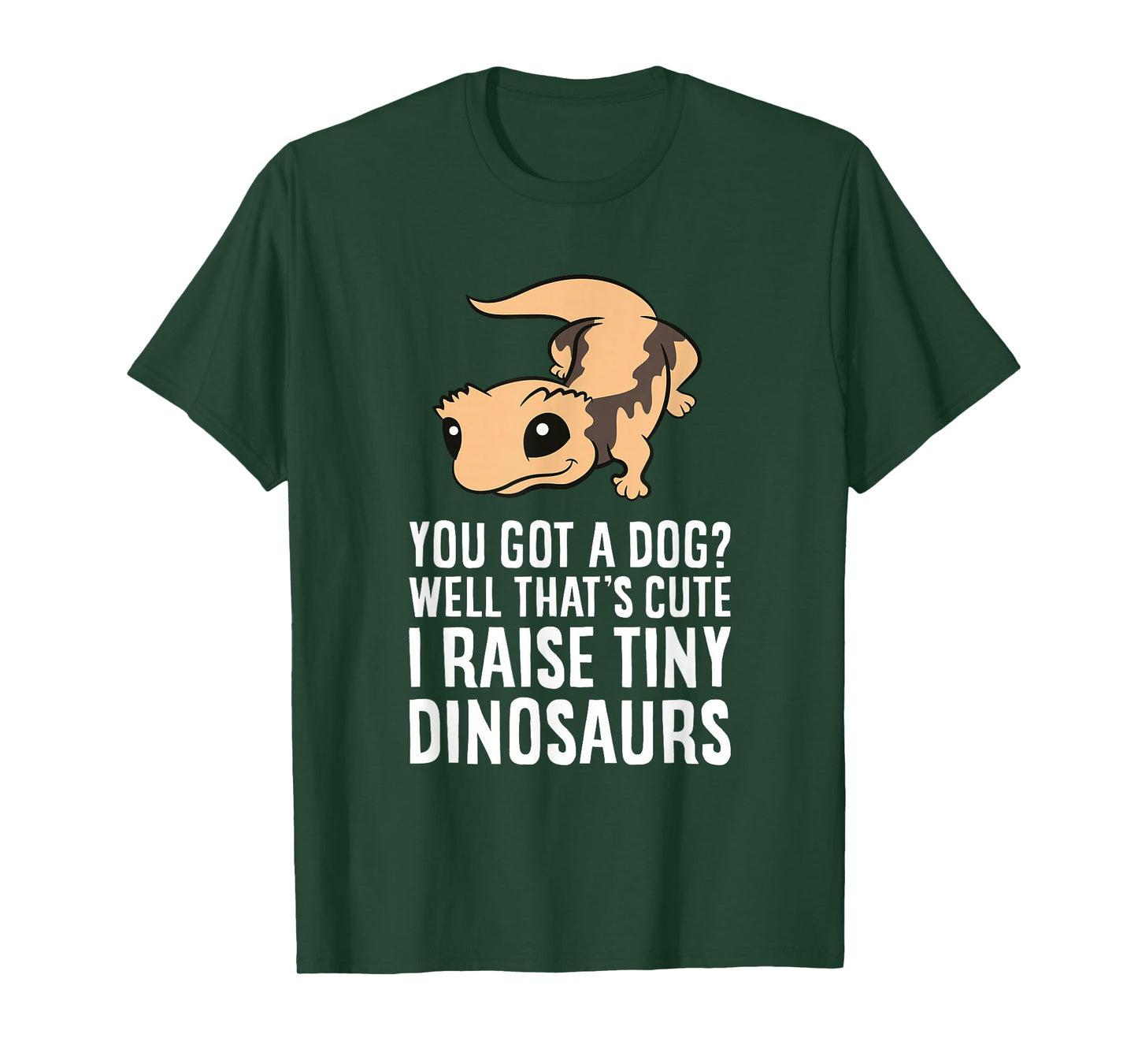 Funny Crested Gecko Owner I Raise Tiny Dinosaurs T-Shirt