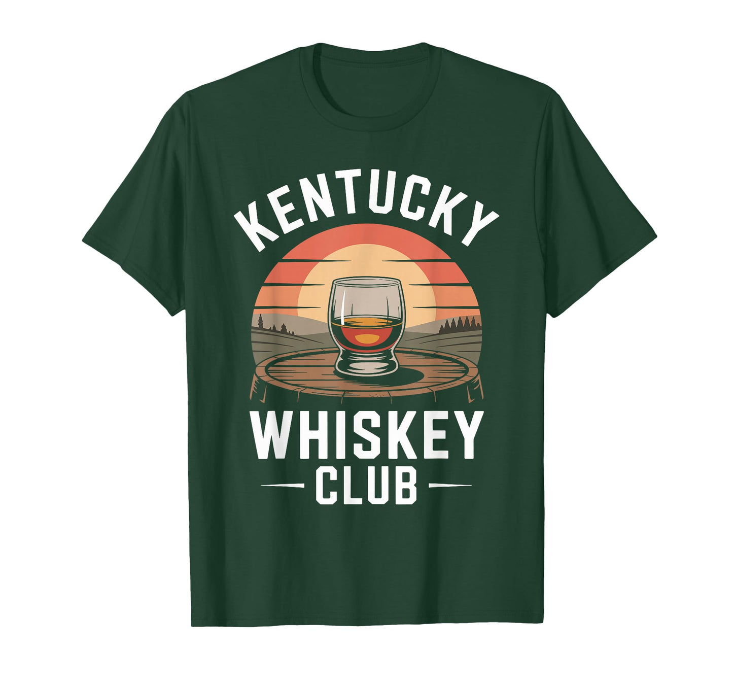 Kentucky Whiskey Club Vintage Sunset Retro Bourbon T-Shirt