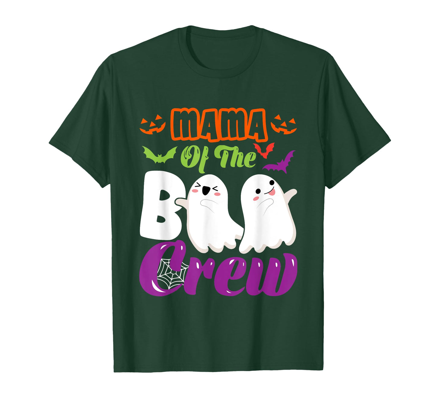 Mama Of Boo Halloween Crew Costume Boo Ghost Lover Family T-Shirt