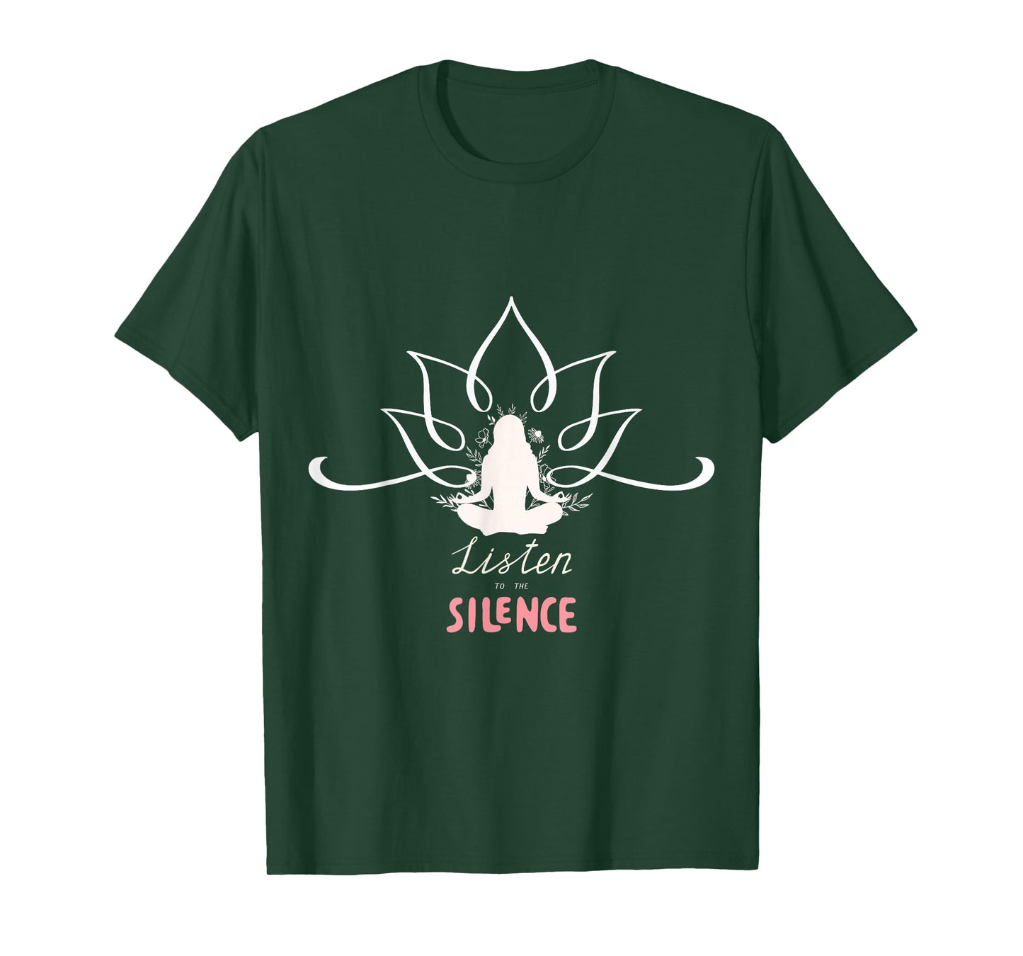 Meditative Silence: Yoga Lotus Design T-Shirt