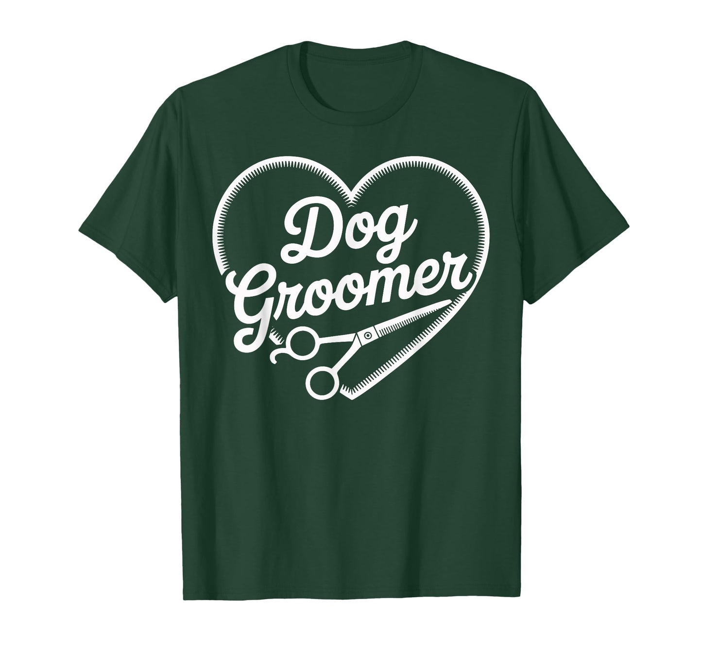 Dog Groomer Heart Pet Grooming T-Shirt