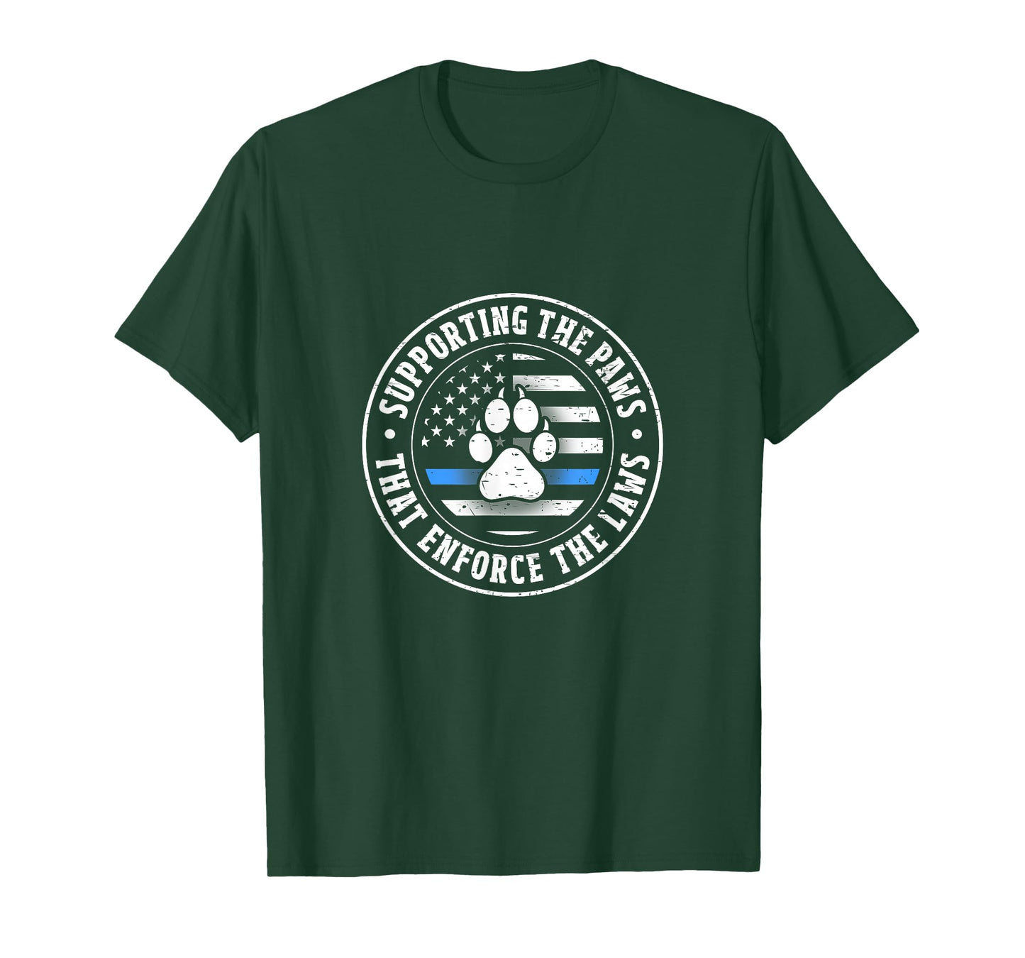 Support The Paws That Enforce The Laws - Police Puppy Fan T-Shirt