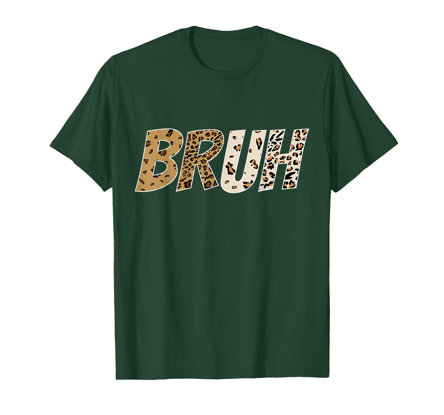 Leopard Cheetah Animal Print Tee Funny Bruh For Boys Girls T-Shirt