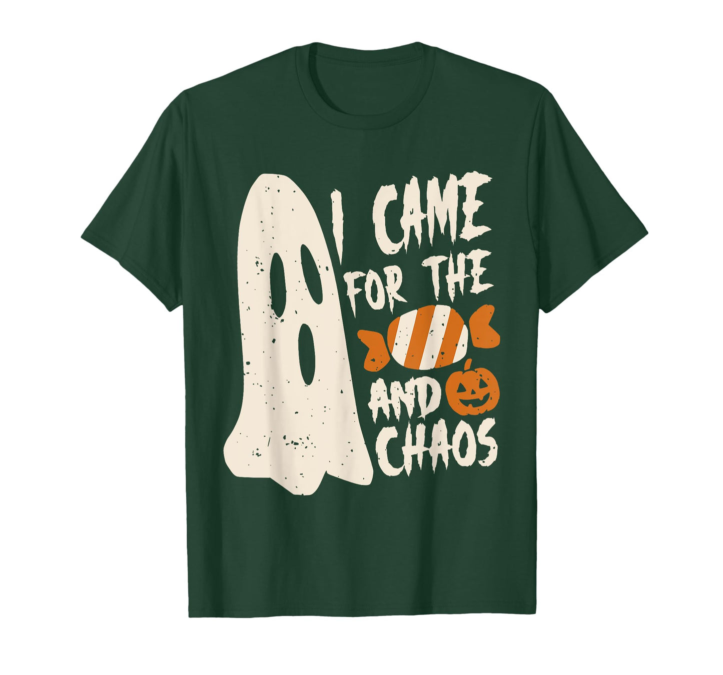 Funny Ghost Halloween – I Came for the Candy and Chaos T-Shirt
