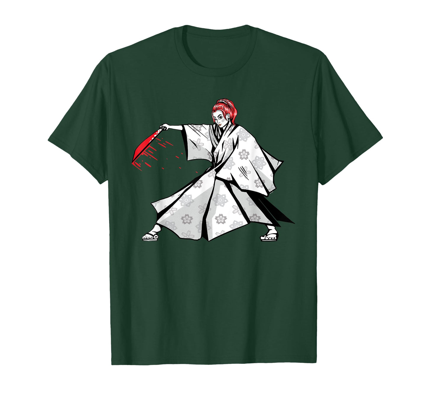 Japanese sword fight woman. T-Shirt