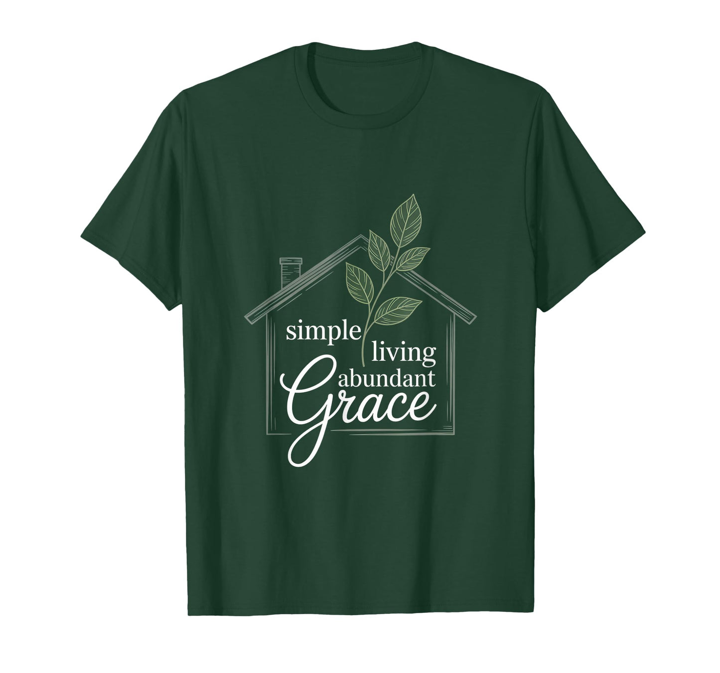 Christian Simple Living Abundant Grace Faithful Journey T-Shirt