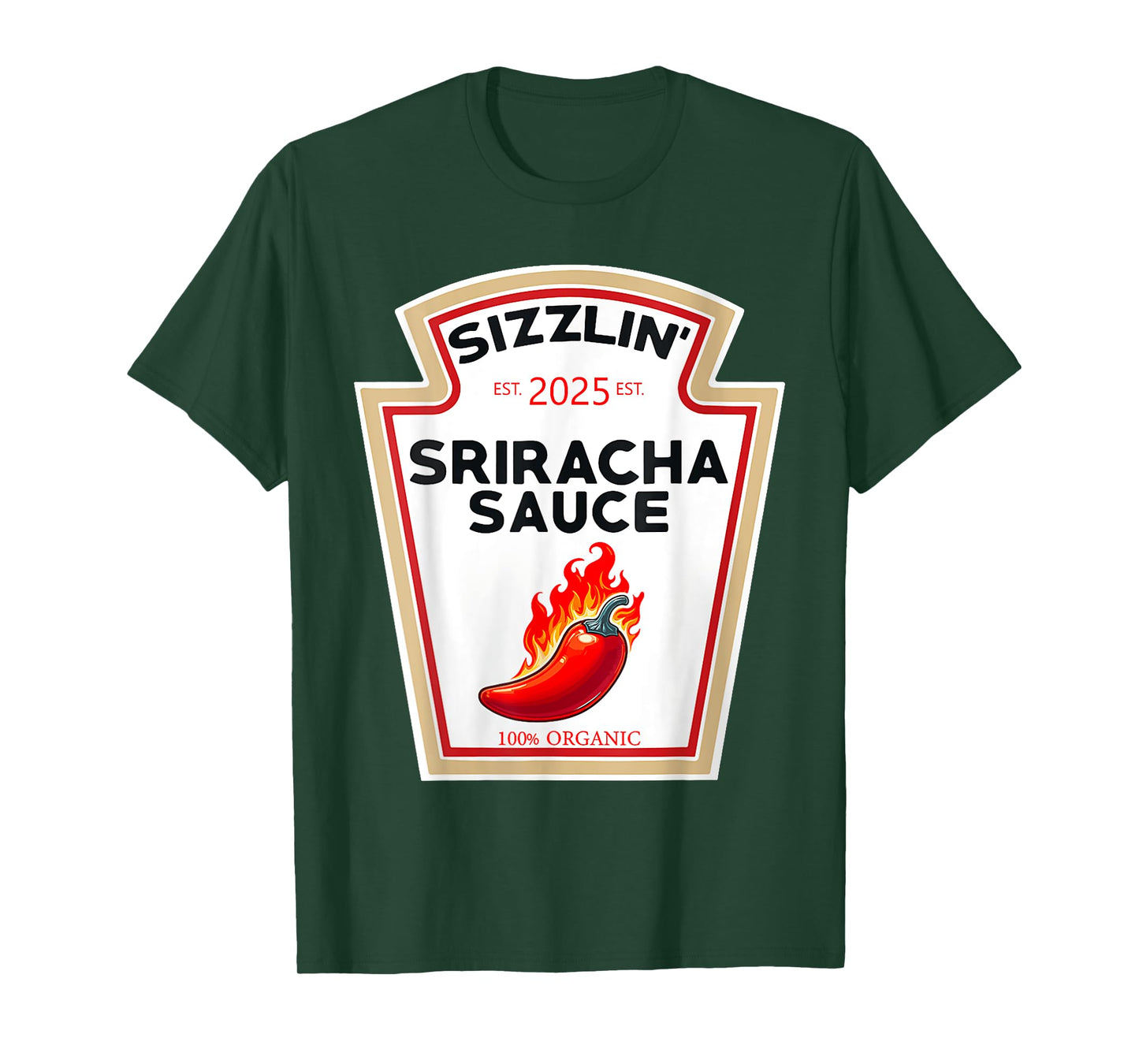 Sriracha Sauce DIY Halloween Costume Matching Men Women Kids T-Shirt