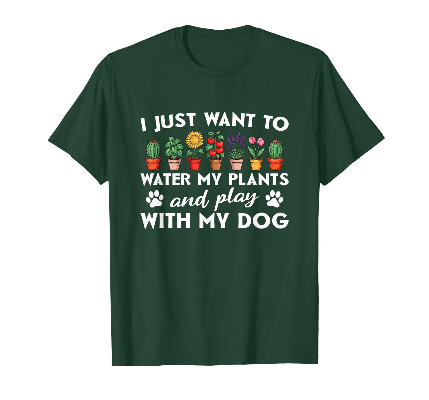 Gardening And Play With My Dog - Gardener T-Shirt