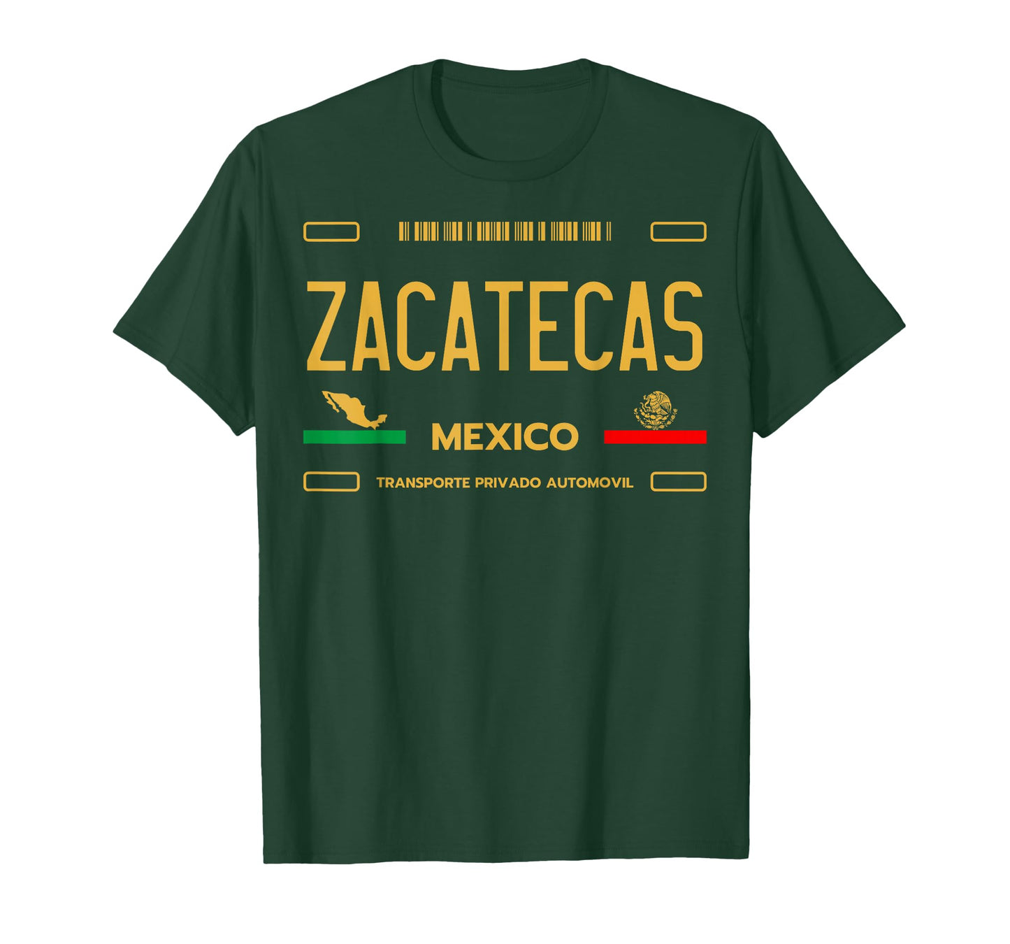 Zacatecas License Plate, Zacatecas Mexico, Zacatecas T-Shirt