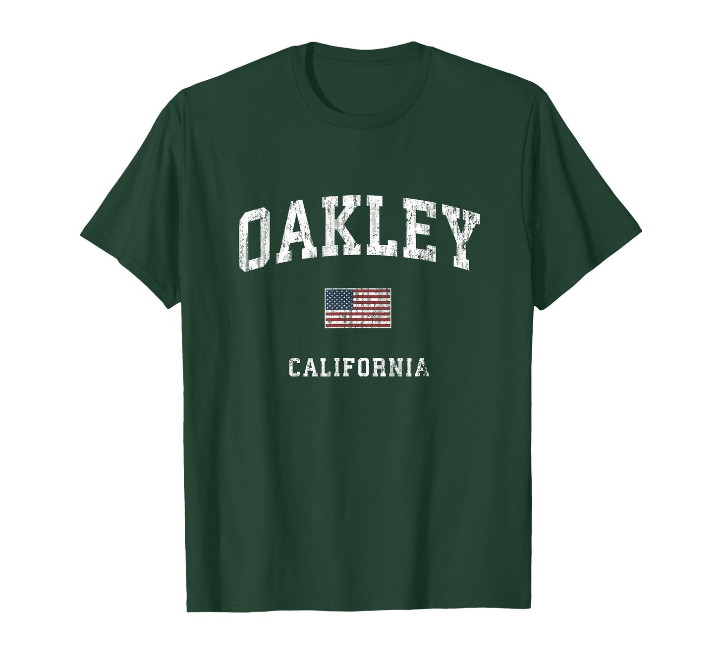 Oakley California CA Vintage American Flag Sports Design T-Shirt