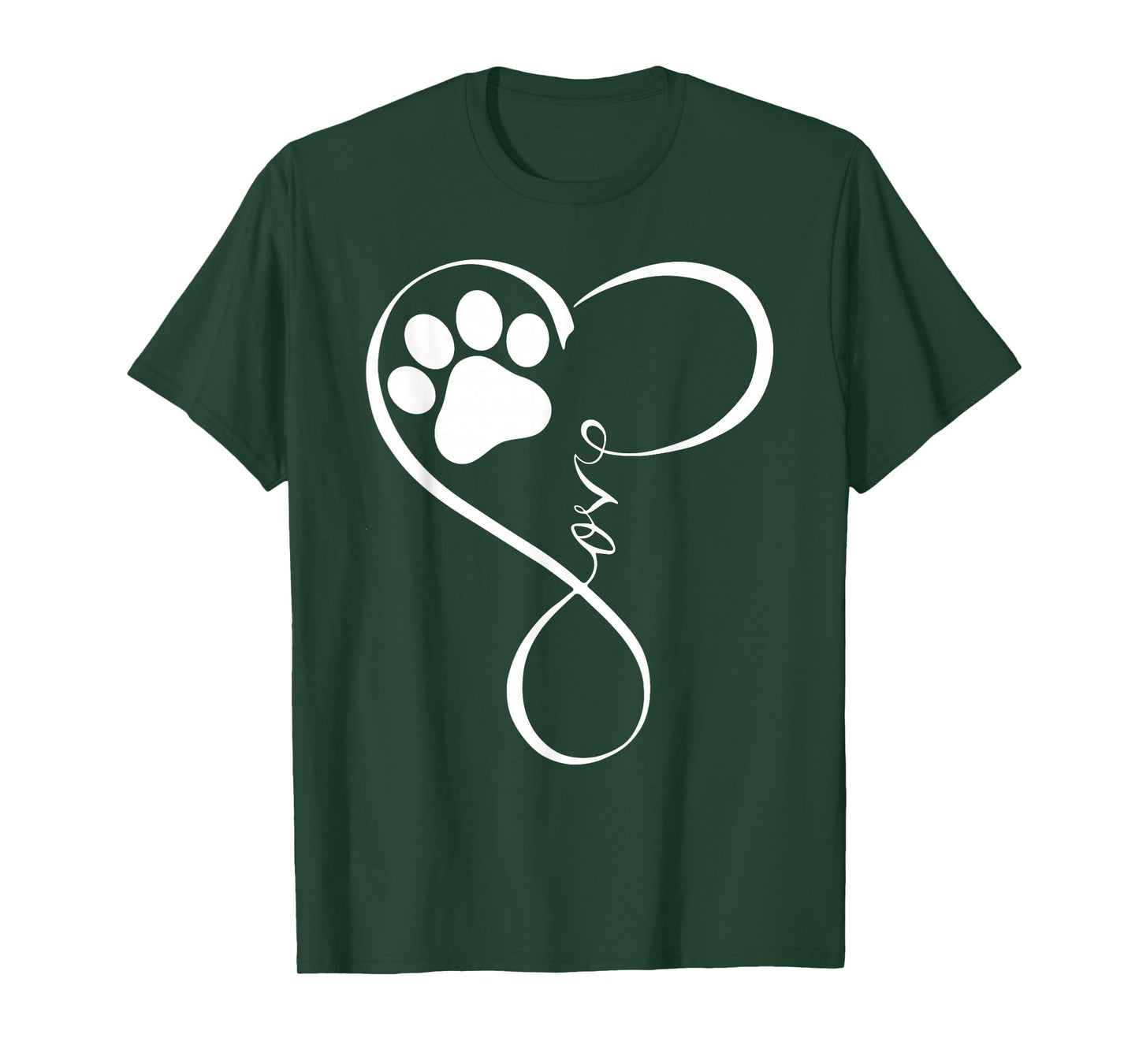 Dog Love Paw Funny Pawprint Design Dog Owner Cute Pet Lover T-Shirt