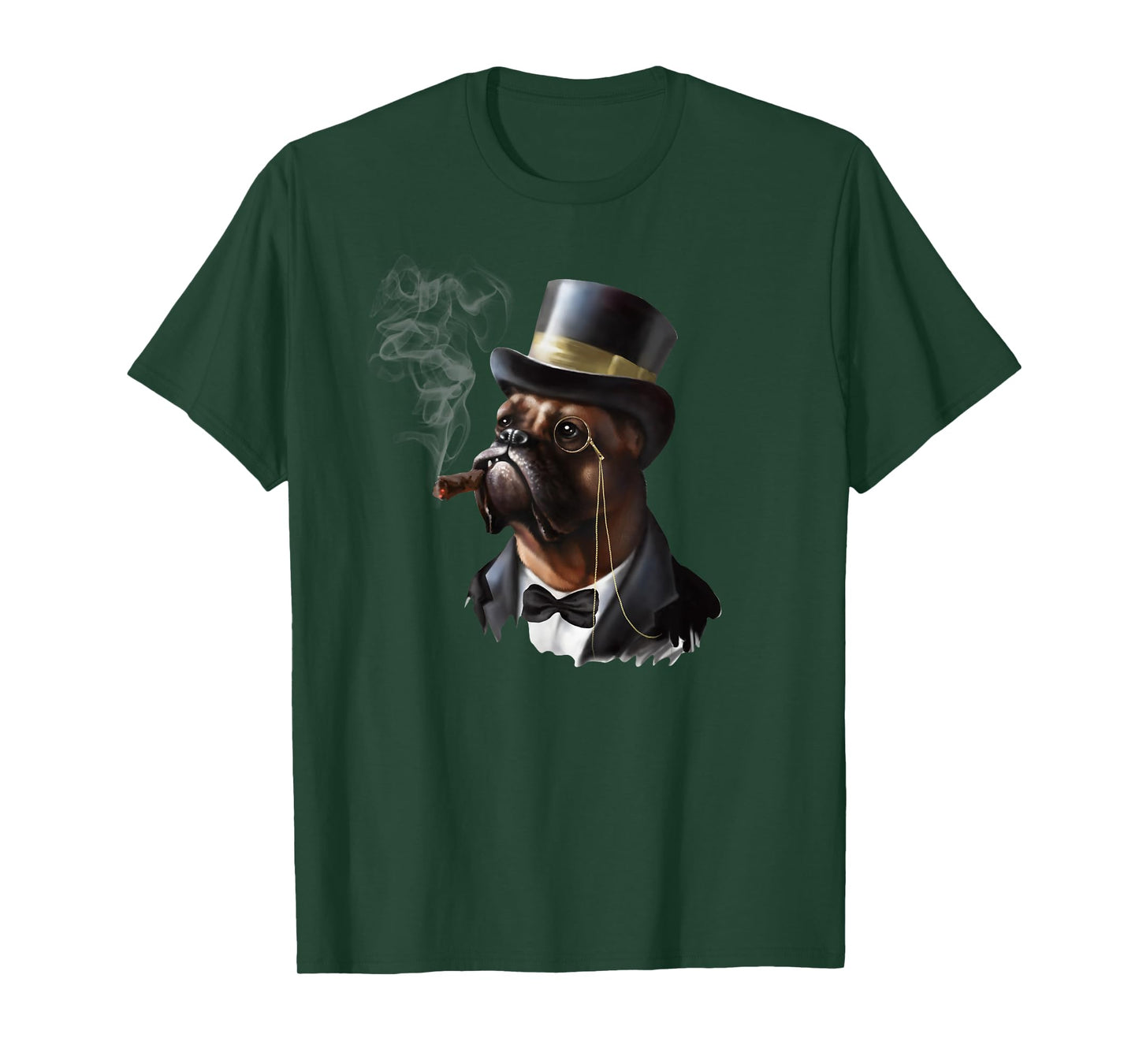 Boxer Dog Smoke Cigars T-Shirt for Men Women