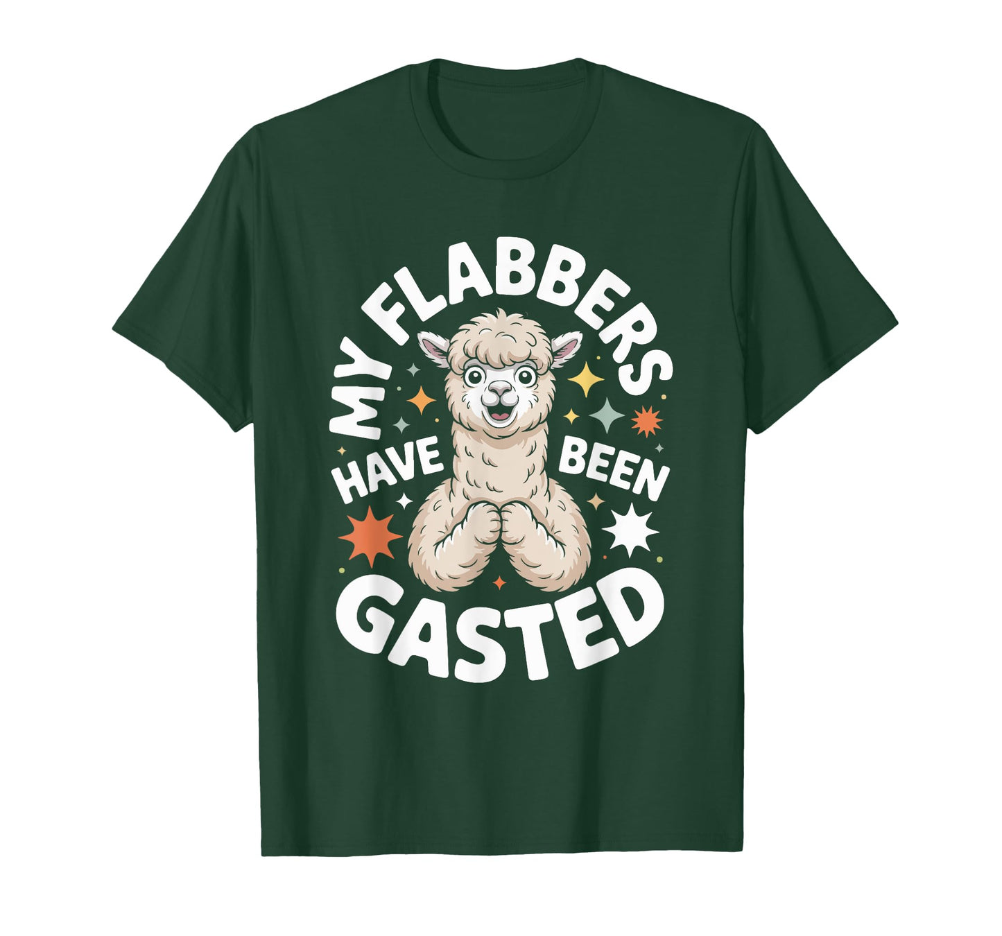 My Flabbers Have Been Gasted Funny Alpaca T-Shirt