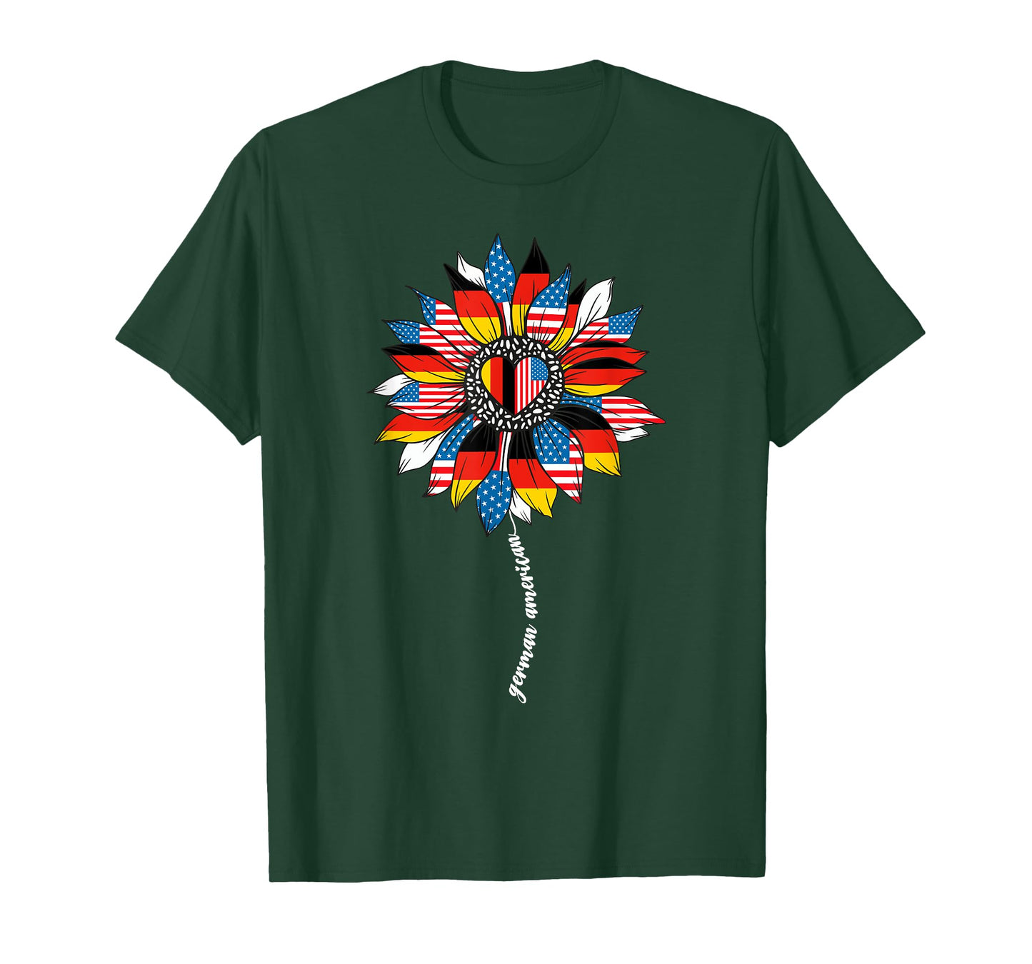 Half German And American Germany Usa Flag Girl Deutschland T-Shirt