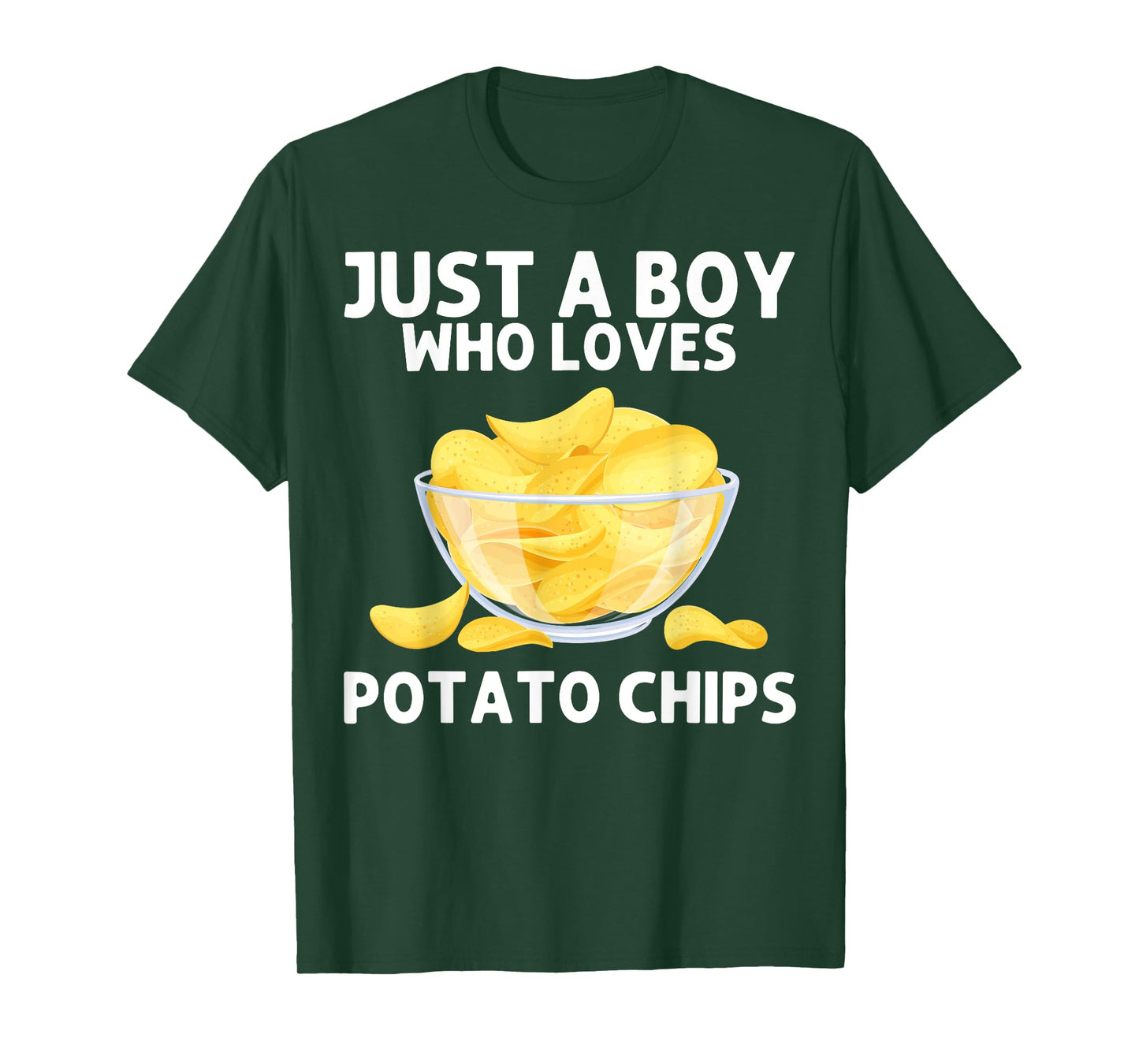 Funny Potato Chips Art For Men Boys Kids Bag Of Chips Lover T-Shirt