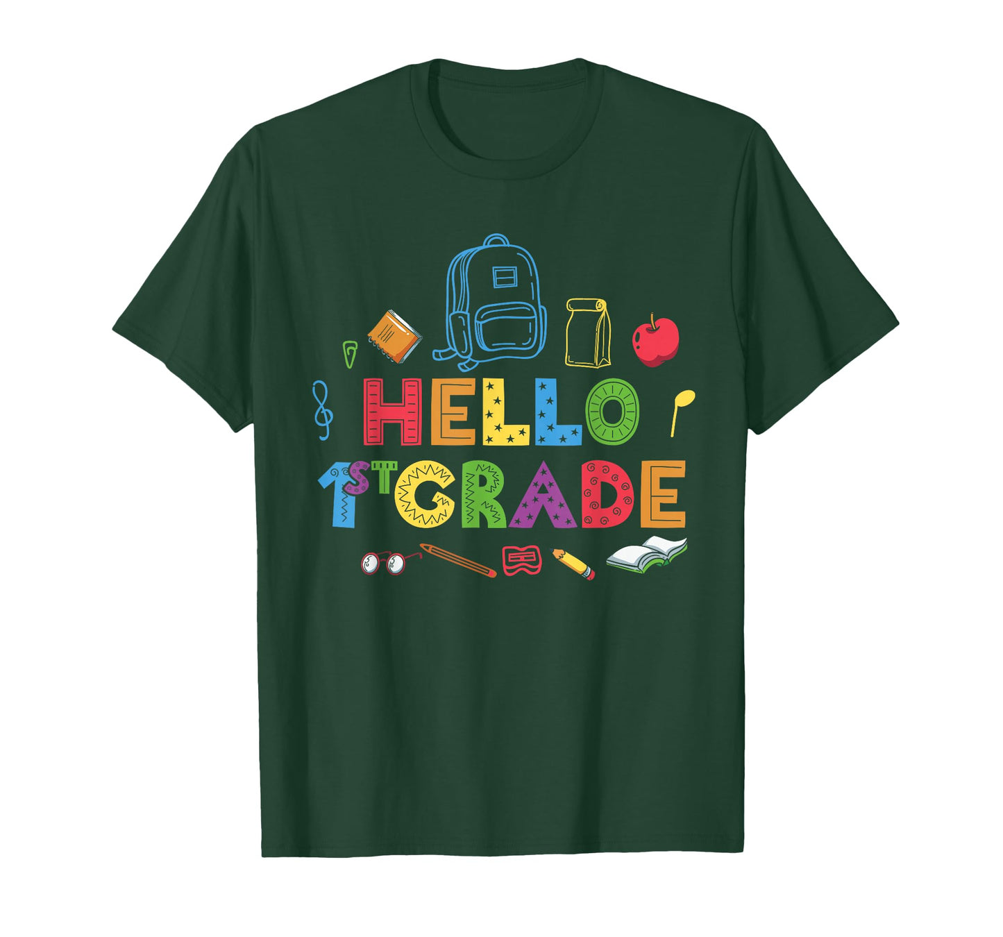 Hello 1st Grade 2026 Back to School Outfit First Grader T-Shirt