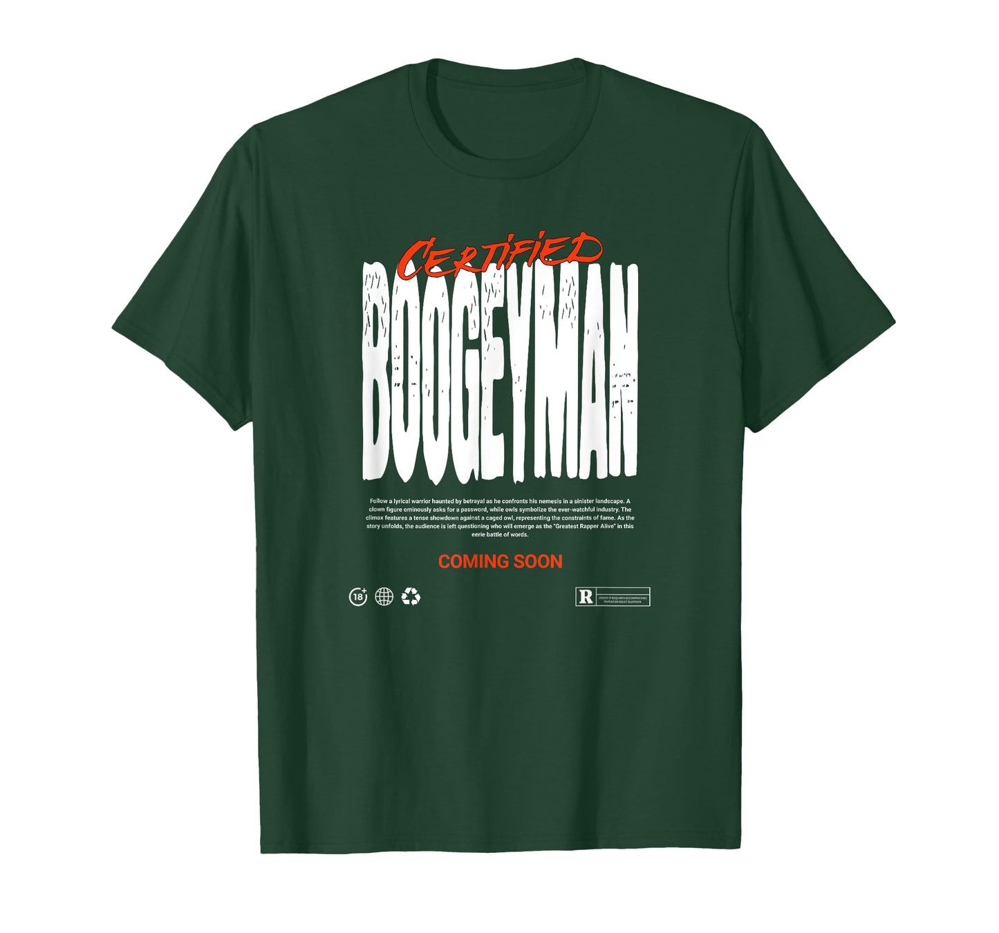 Skyscrapers Clothing Co. Certified Boogeyman Unisex-Adults Black Halloween T-Shirt