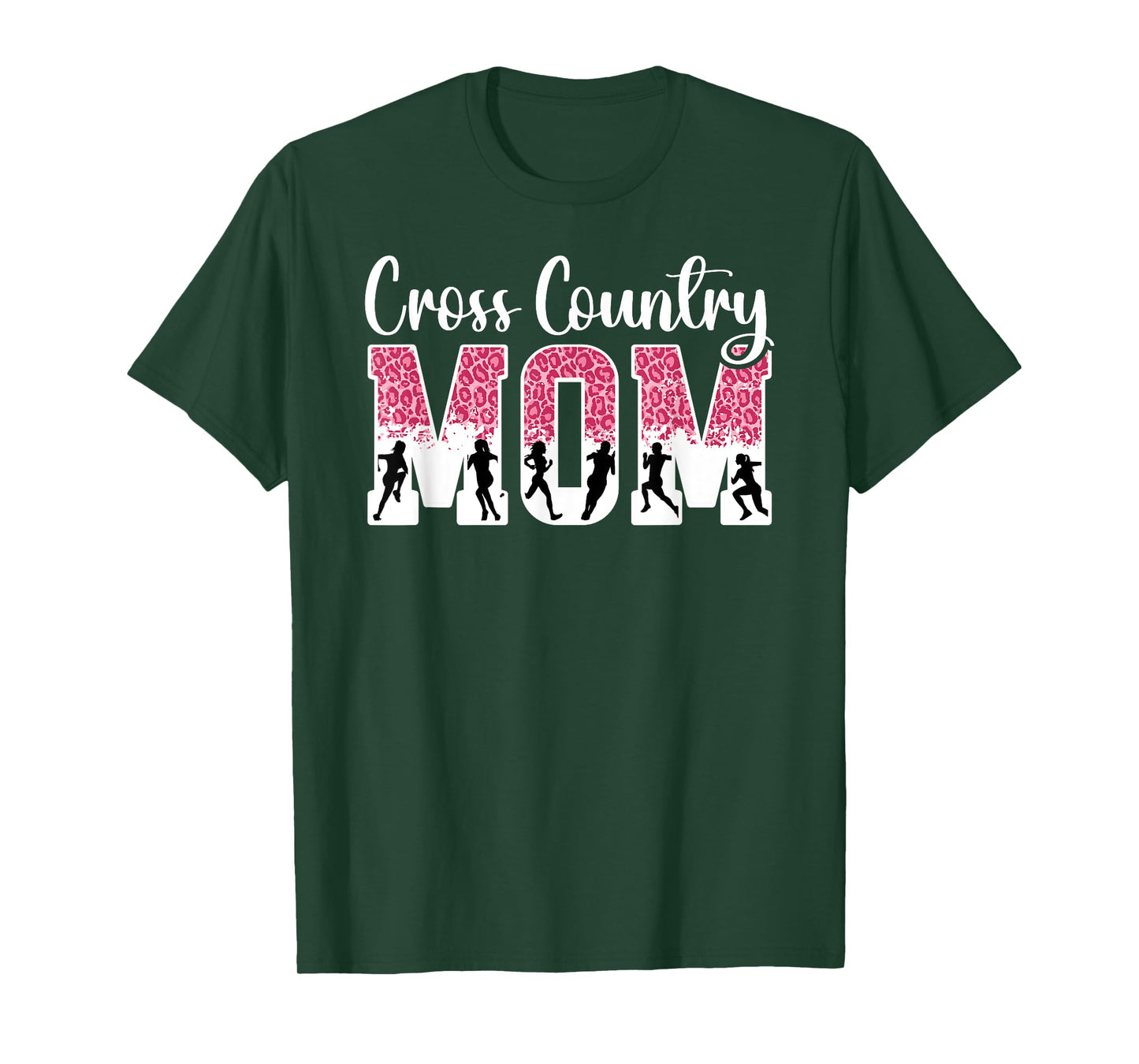Cross Country Mom Of A Cross Country Runner Mother Leopard T-Shirt