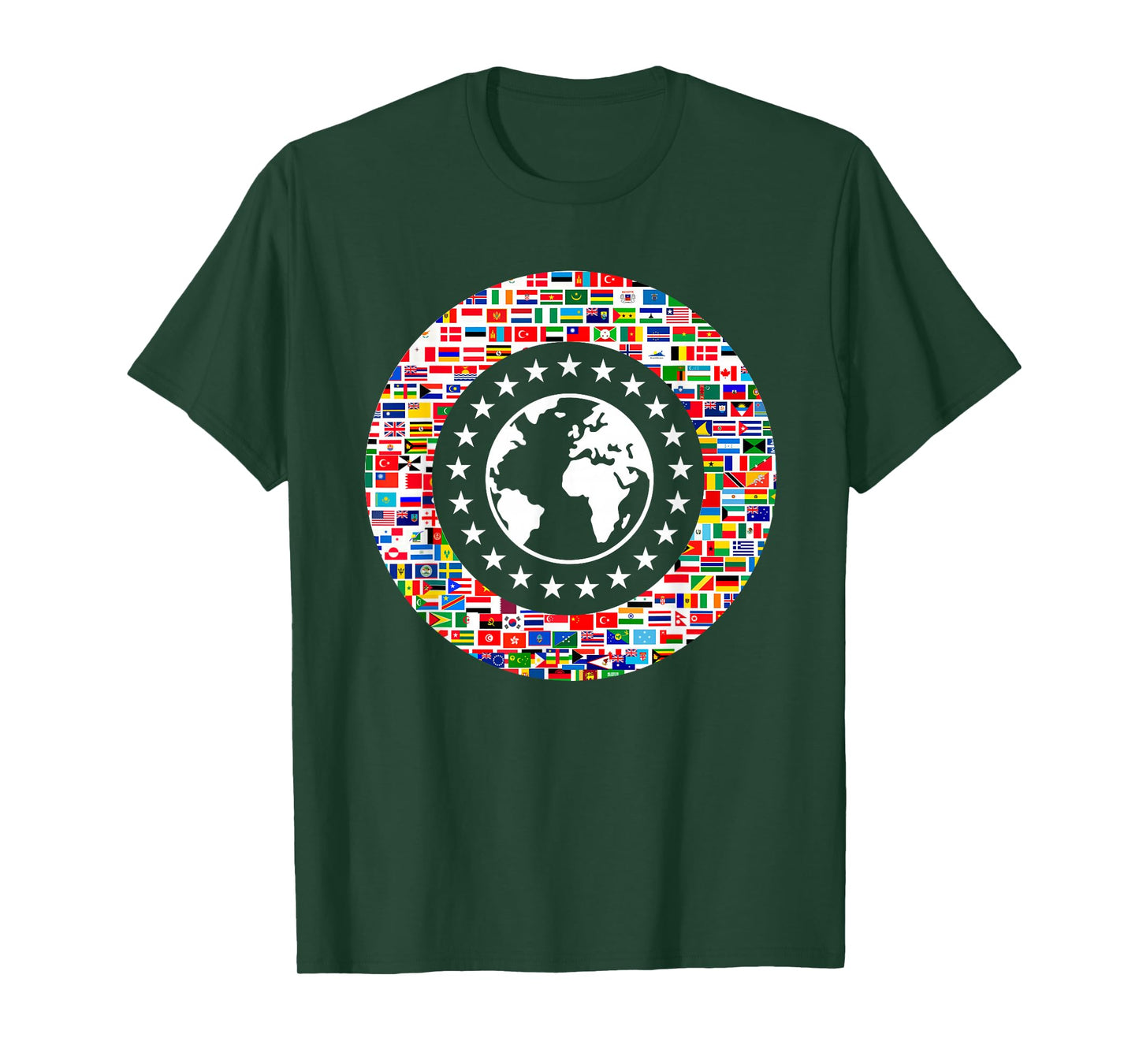 Earth Globe World Flags The Countries of the World Travel T-Shirt