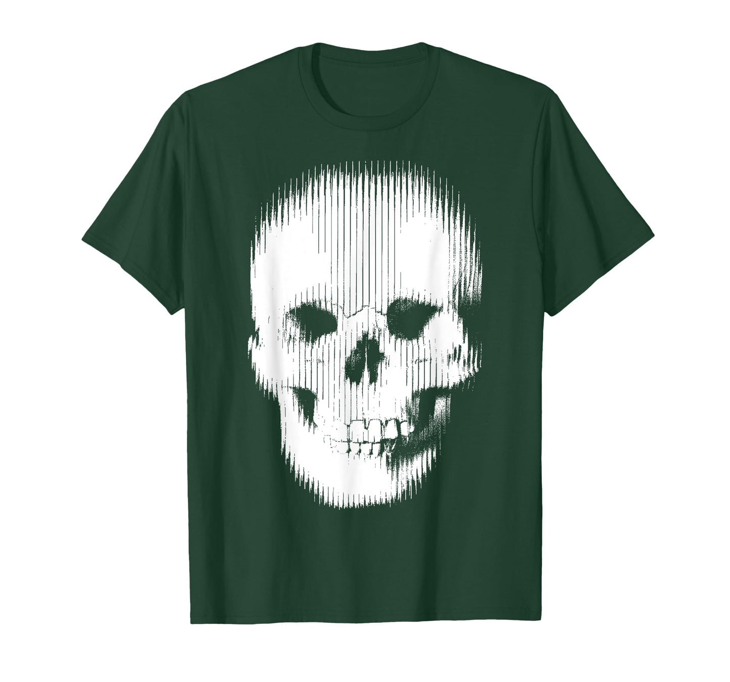 Designer Black White Skeleton Face T-Shirt