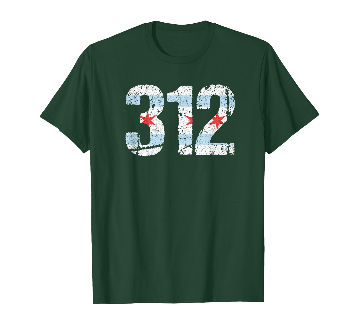 Chicago Shirt Chicago 312 Flag Area Code T Shirt City Pride T-Shirt