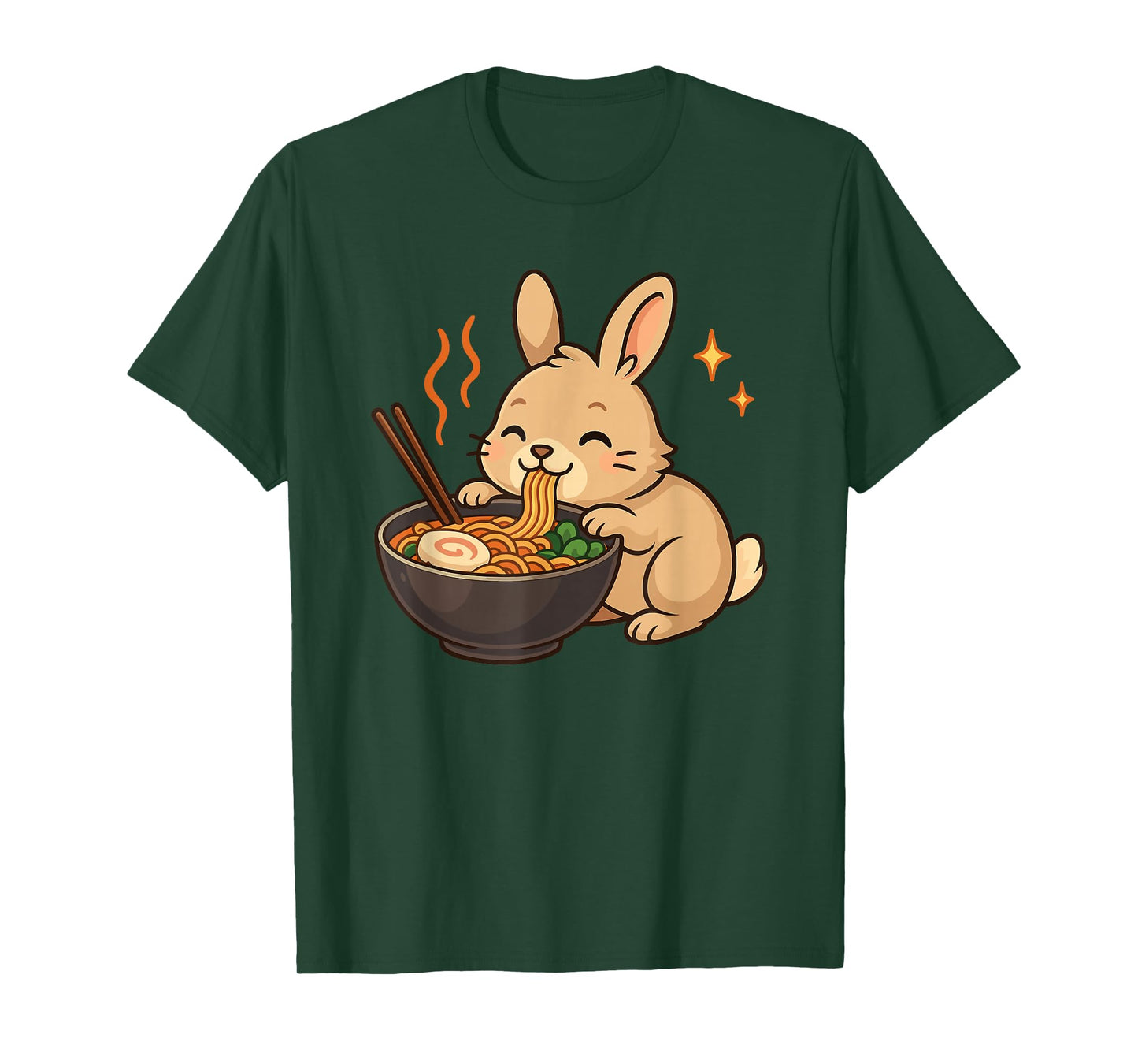 Bunny with Noodles Ramen Kawaii Bunny T-Shirt