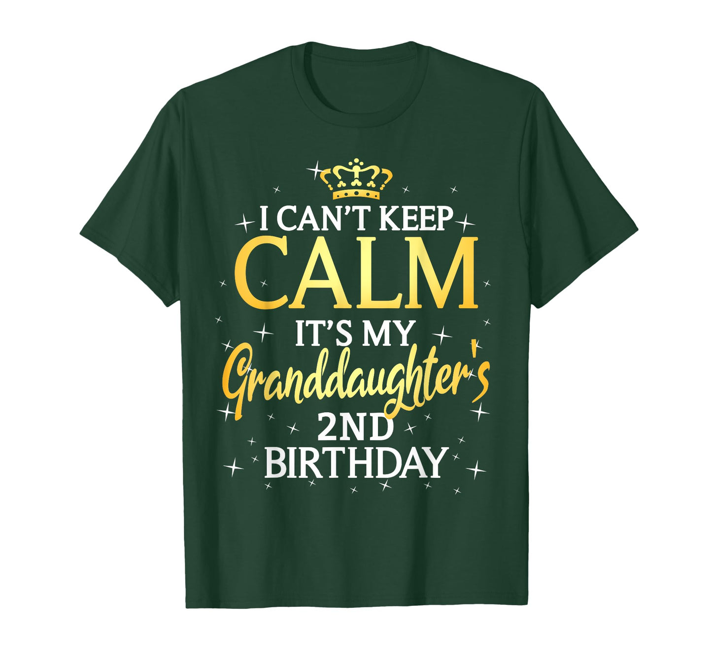 I Cant Keep Calm Its My Granddaughter 2nd Birthday Party T-Shirt