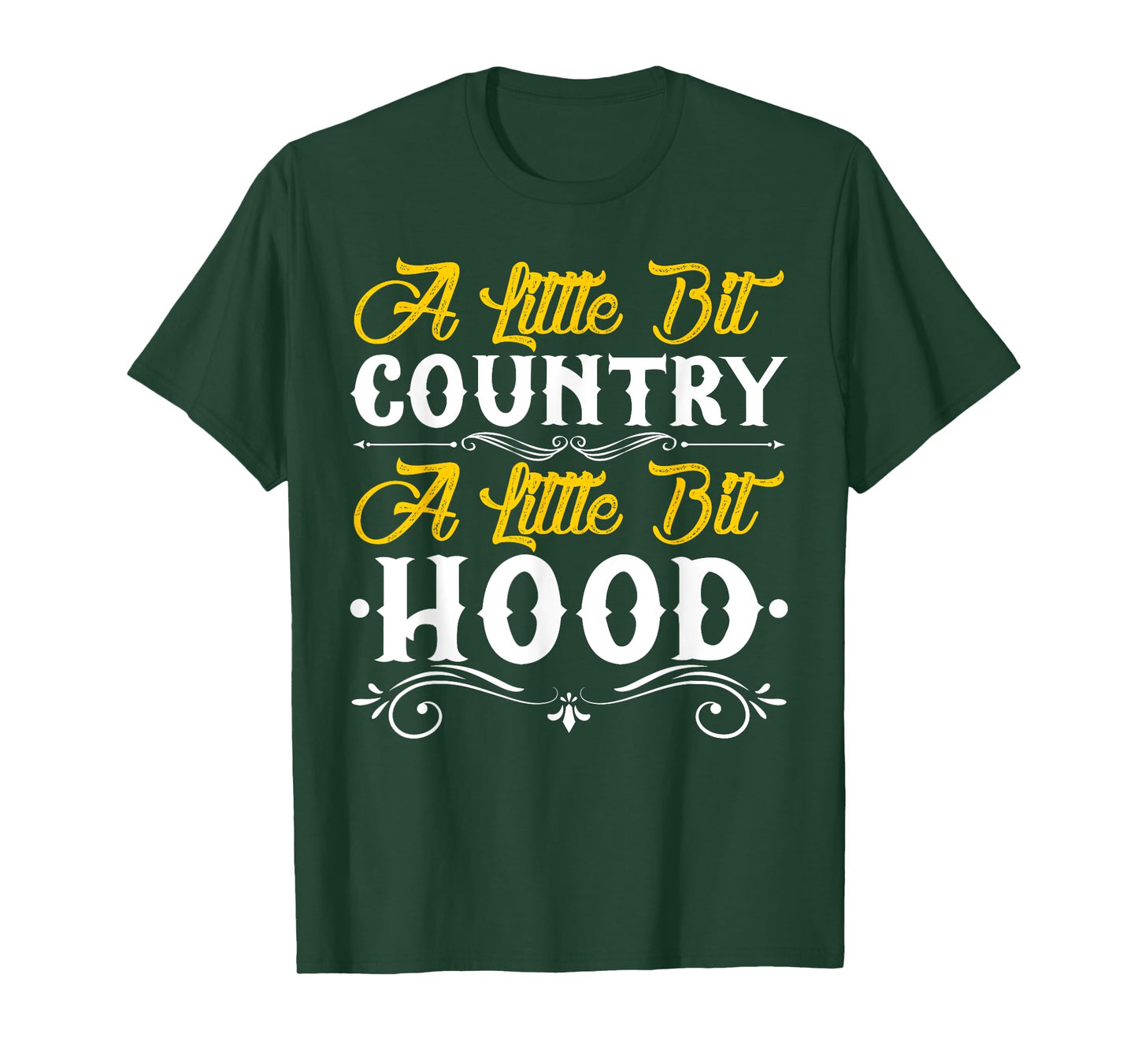 Little Bit Country Little Bit Hood Funny Country Hood TShirt T-Shirt
