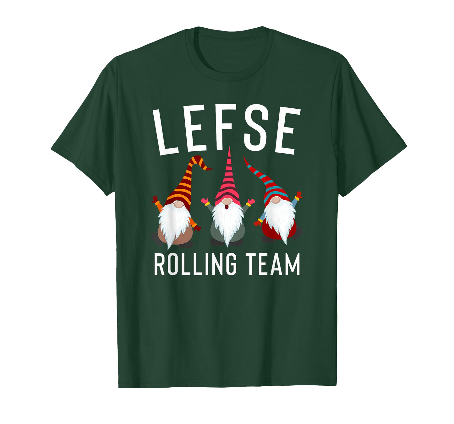 Lefse Making Rolling Team Gnome Xmas Gift T-Shirt