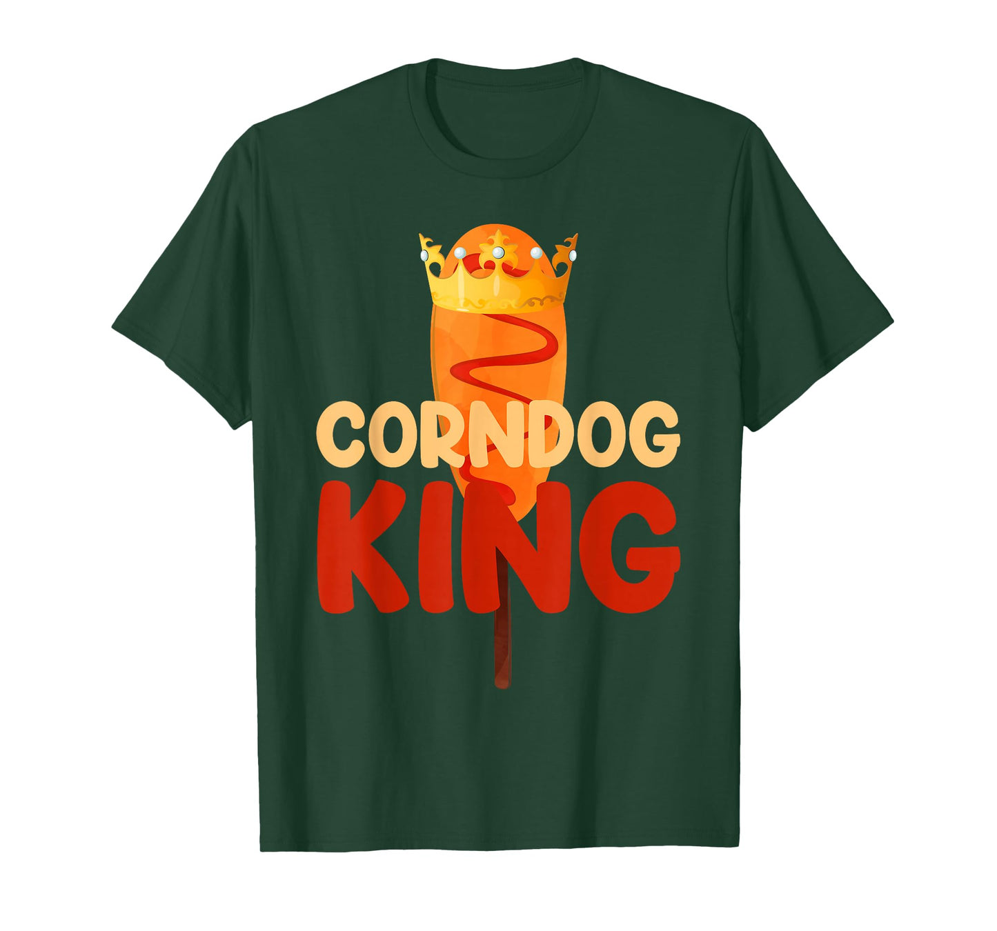 Corn Dog King Funny Corndog Hot Dog Sausage Stick men kids T-Shirt